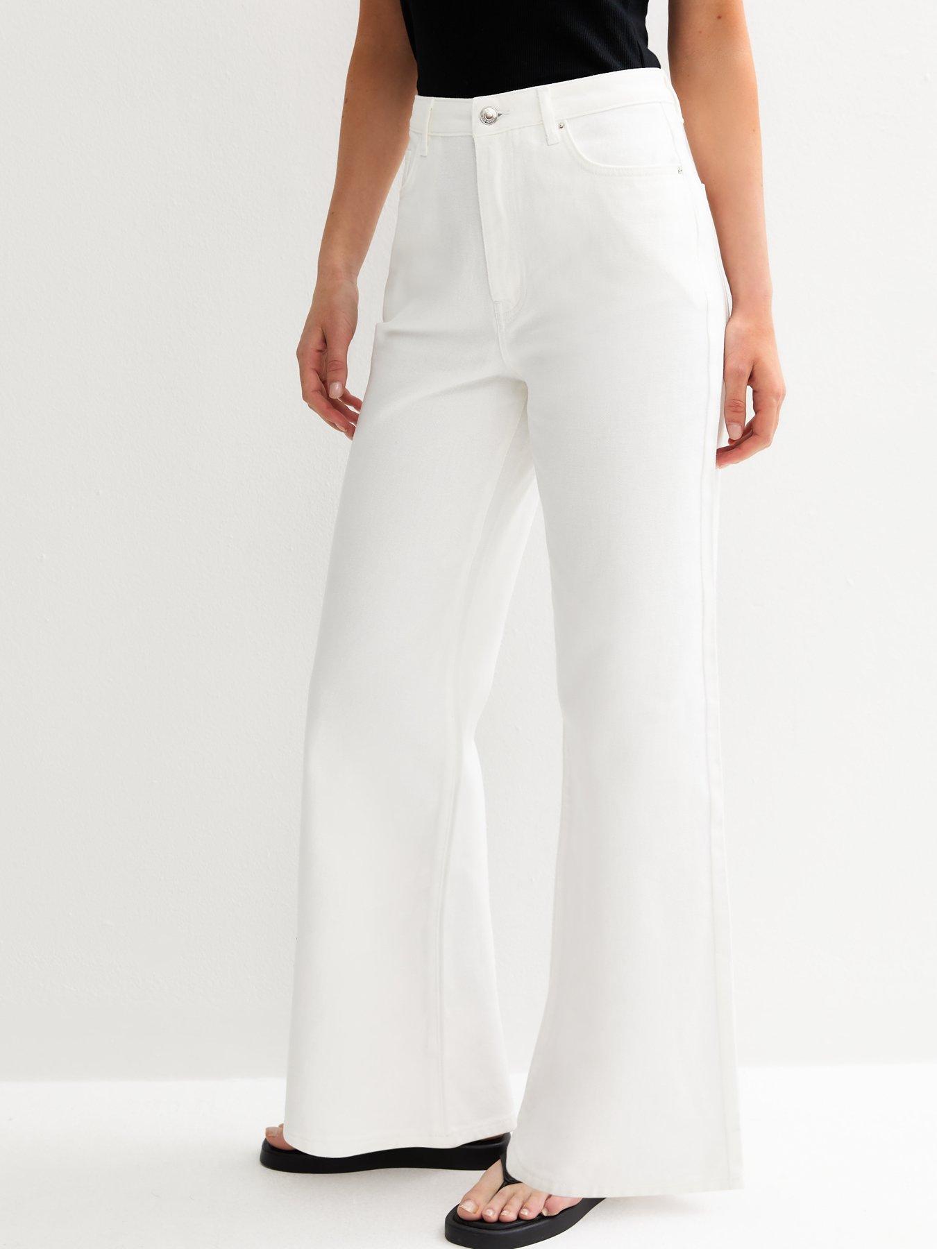 undefined Adalae Wide Leg Jeans - White