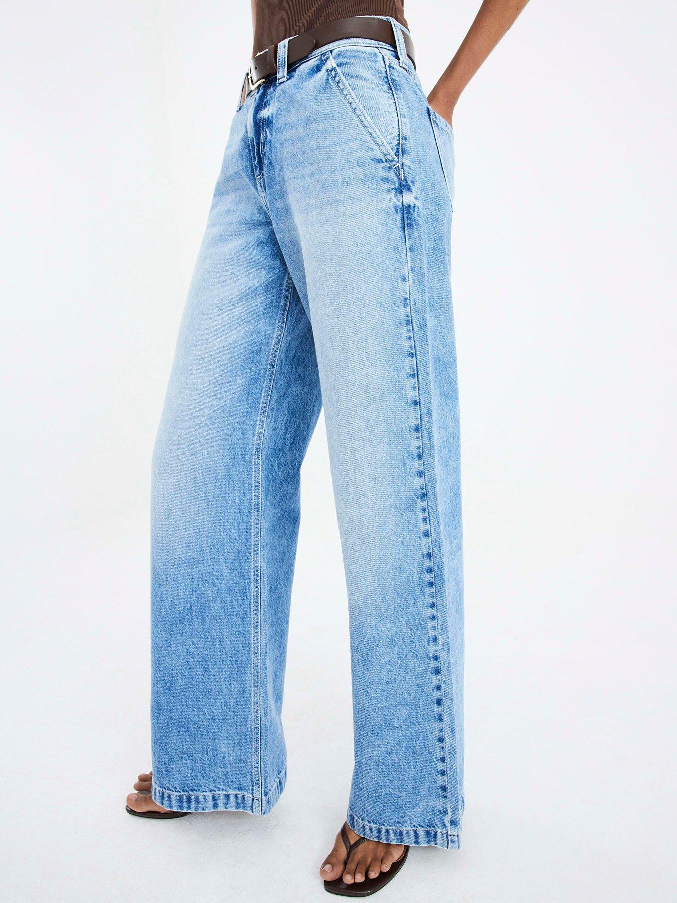 undefined Tailored Baggy Jeans - Blue