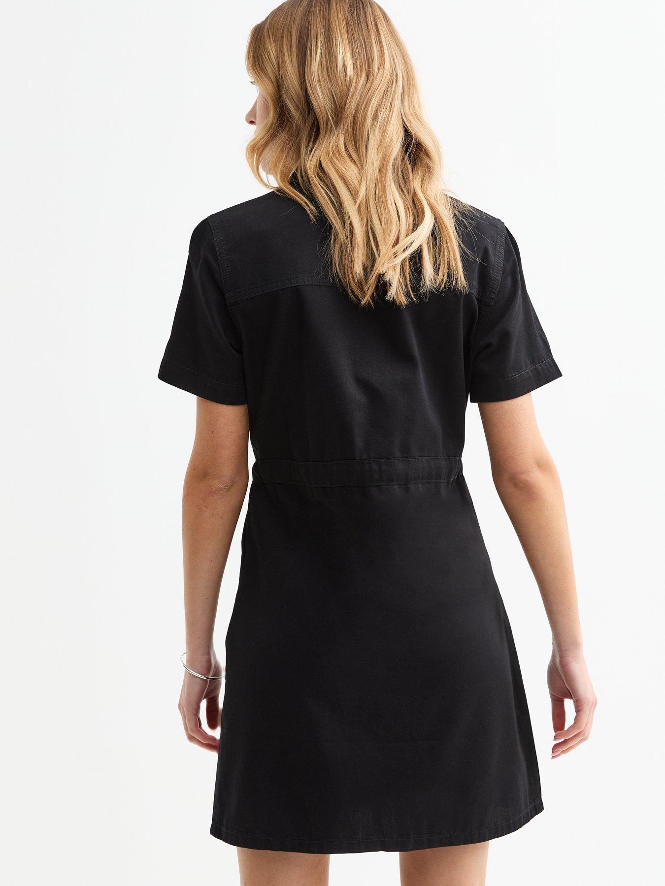 dress design drawing AJE Women's Lola Denim Mini Dress – Saint Bernard main image 0
