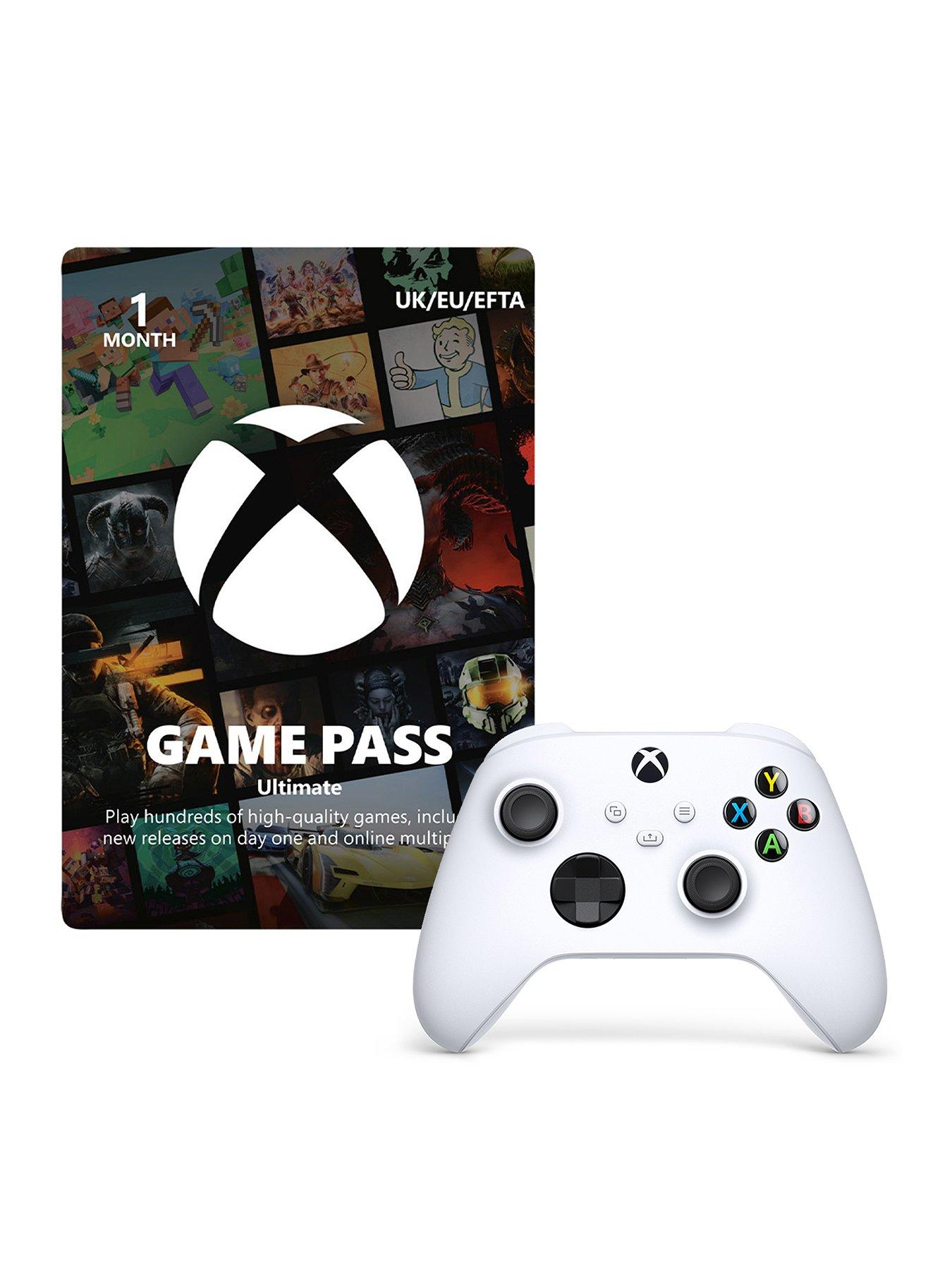 Image 1 of 8 of Xbox Gaming Starter Kit&nbsp;- 1 month Game Pass Ultimate + Xbox Wireless Controller &ndash; Robot White for Xbox Series X|S, Xbox One, and Windows Devices