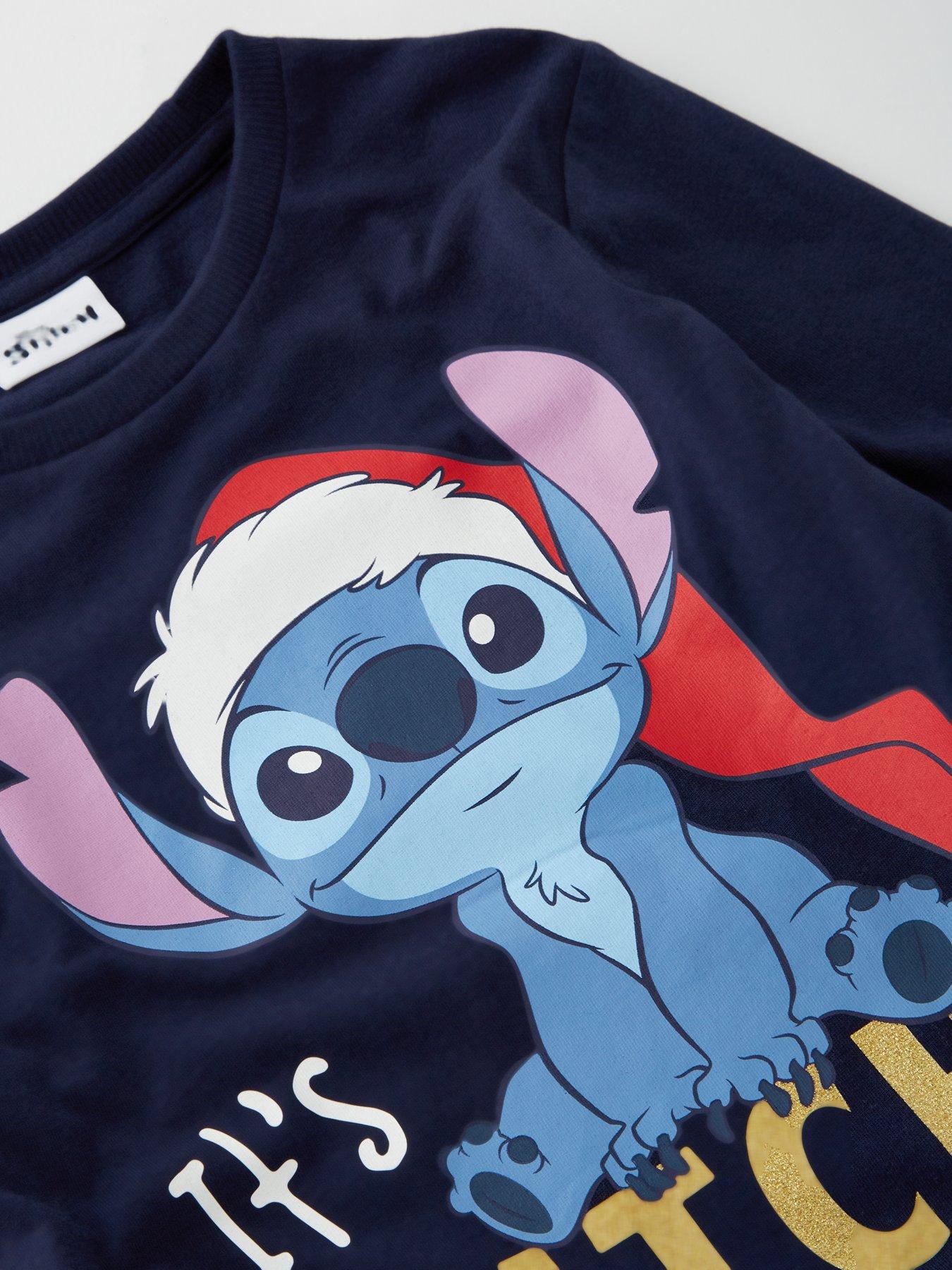 Image 5 of 5 of Disney Lilo & Stitch Kids Disney Lilo &amp; Stitch Festive Family Pyjamas - Blue