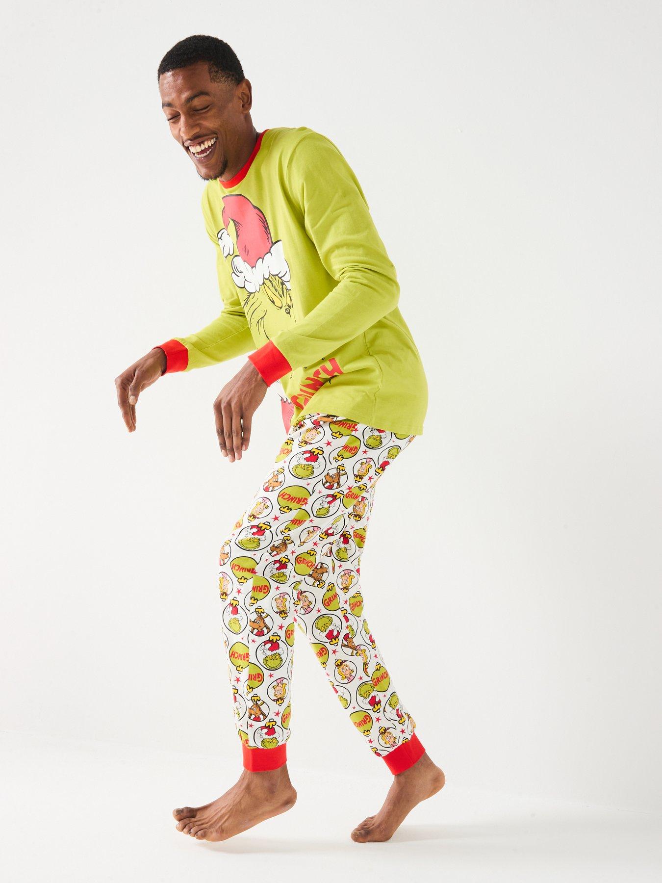 Image 5 of 6 of The Very Collection Mens Grinch Family Chirstmas Pj&nbsp; - Green
