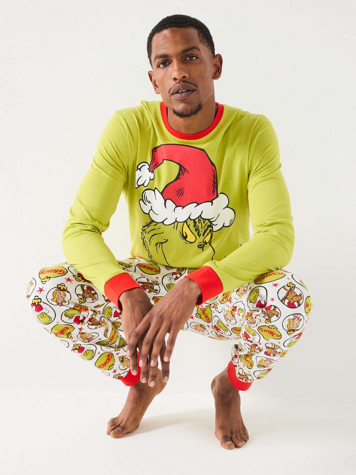 Image 6 of 6 of The Very Collection Mens Grinch Family Chirstmas Pj&nbsp; - Green