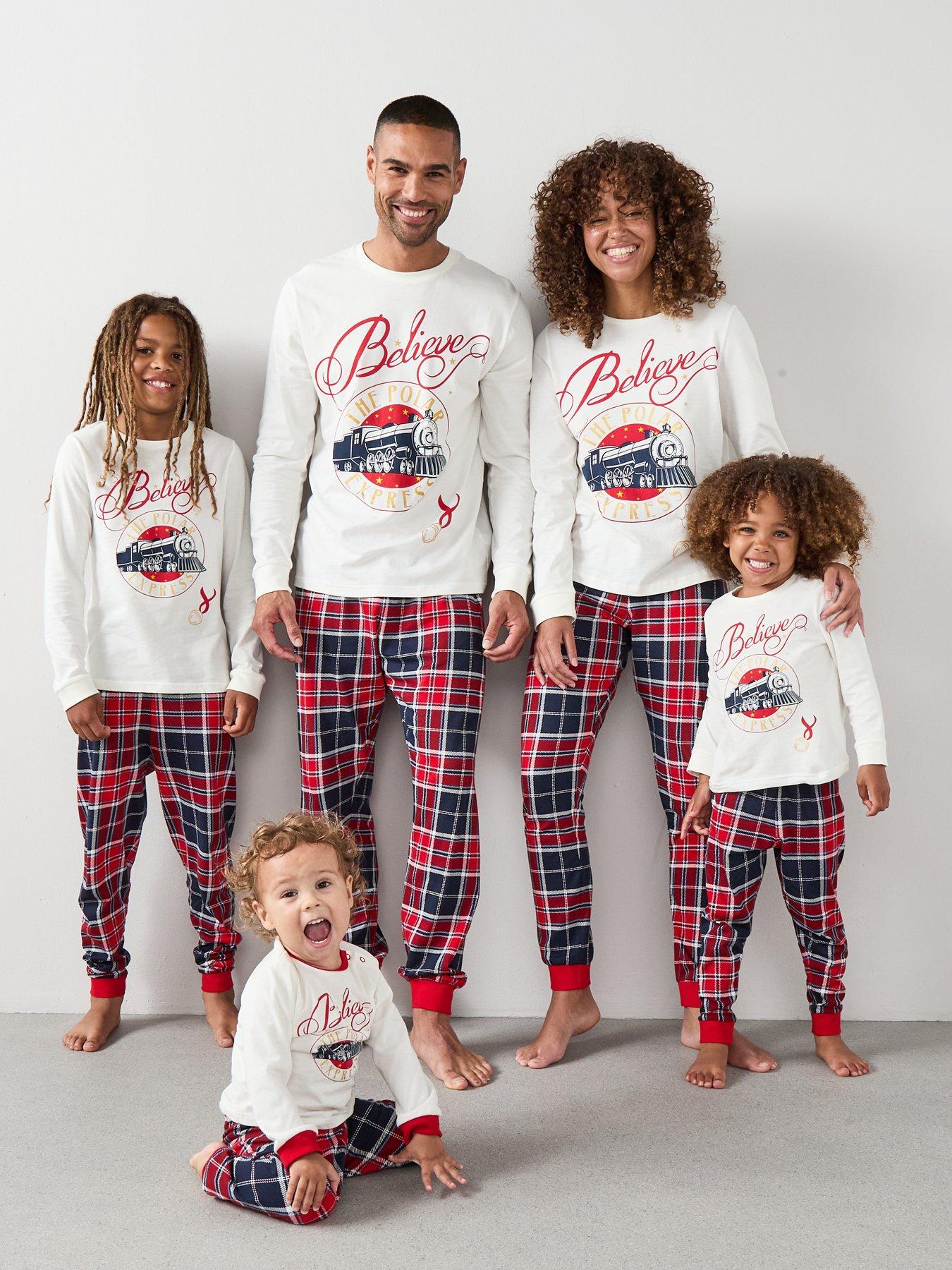 The Very Collection Ladies Polar Express Family Christmas Pj - Cream