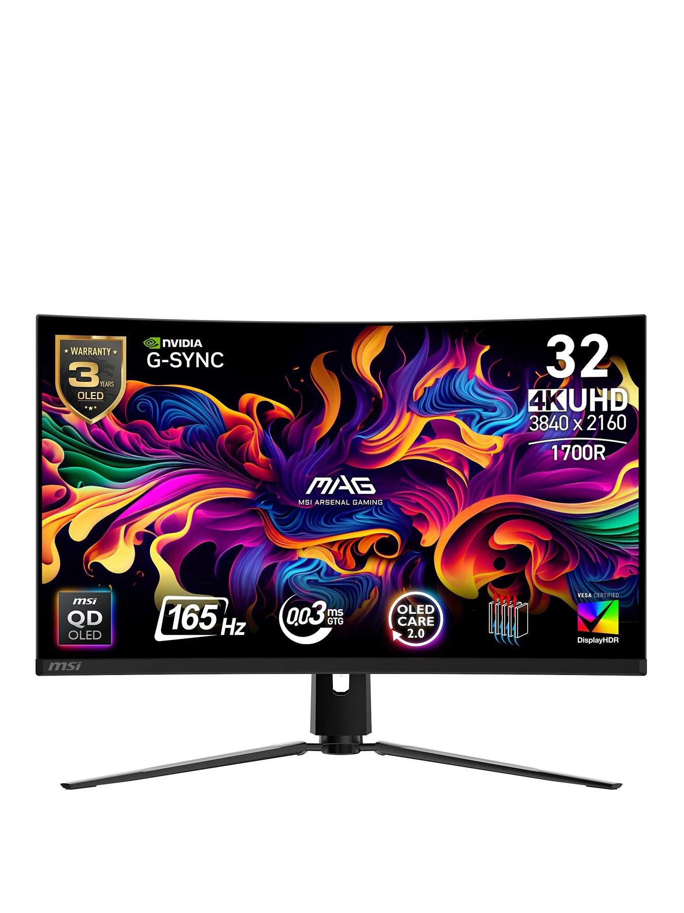 MSI MAG 321CUP QD-OLED 32-inch, 4K UHD, 165Hz, 0.03ms, Adaptive Sync, Curved Gaming Monitor