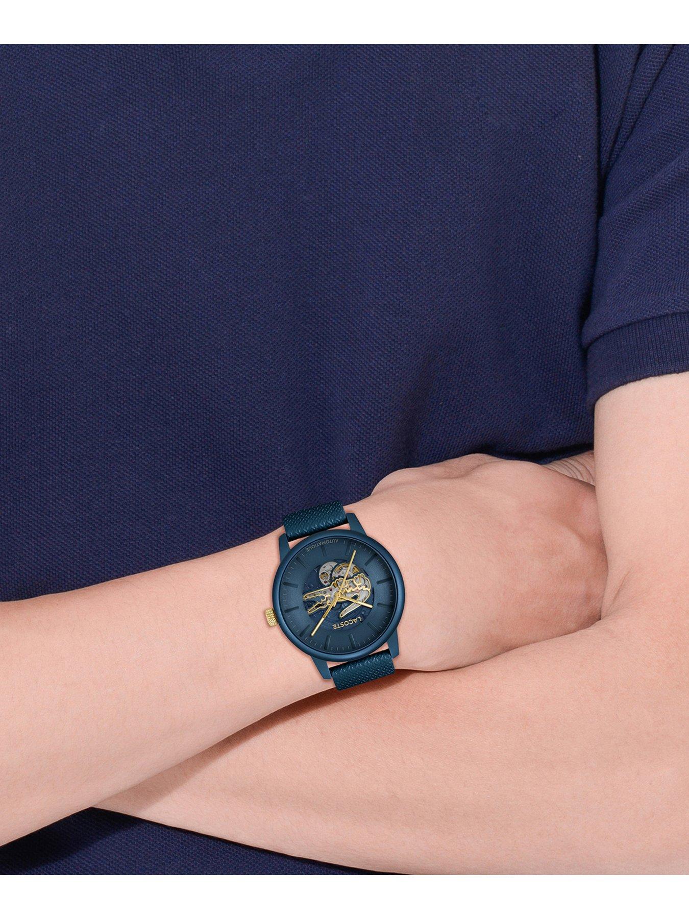 Image 5 of 6 of Lacoste Leather Strap Wrist Watch - Blue