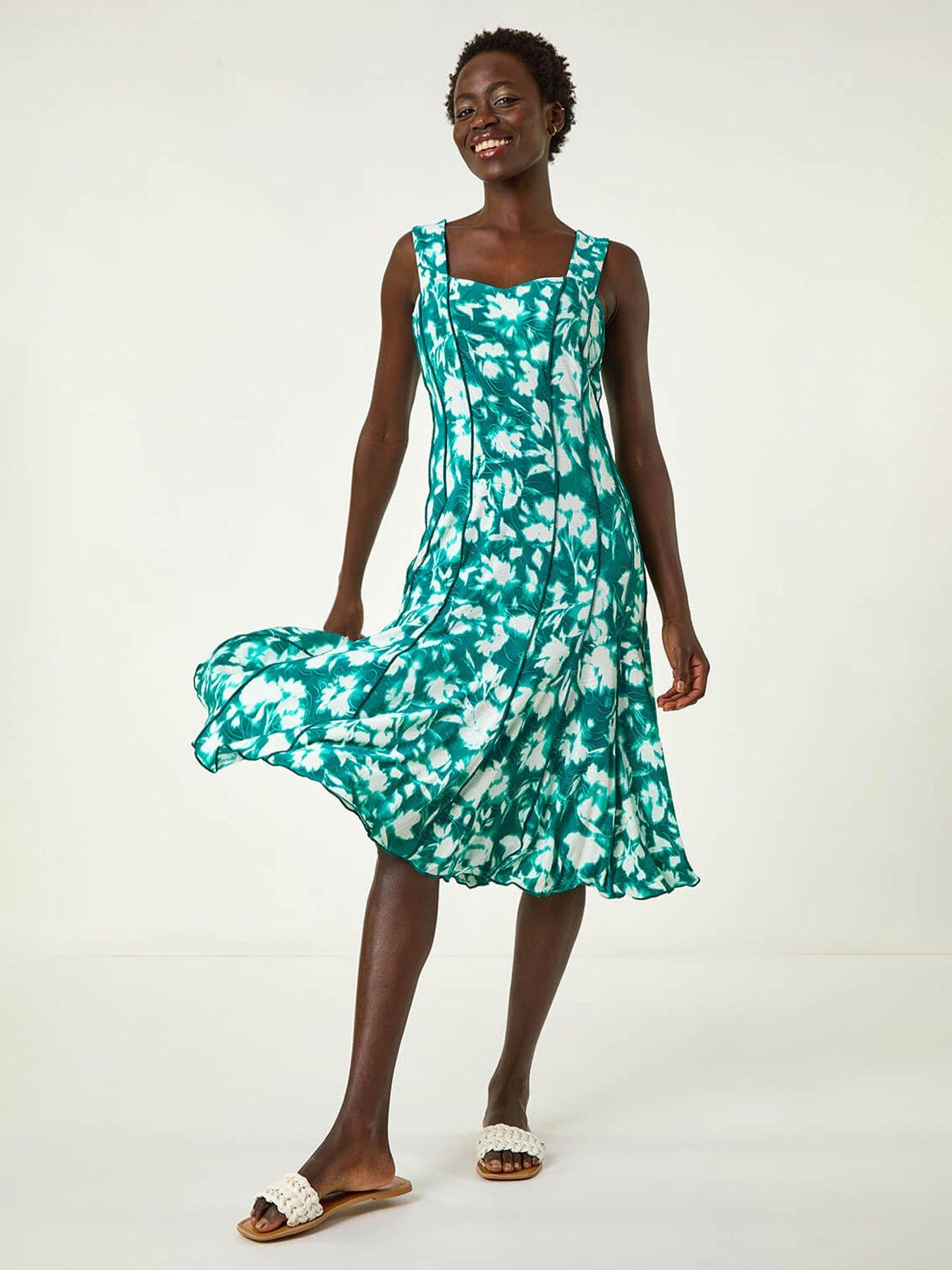 undefined Abstract Print Panelled Short Dress