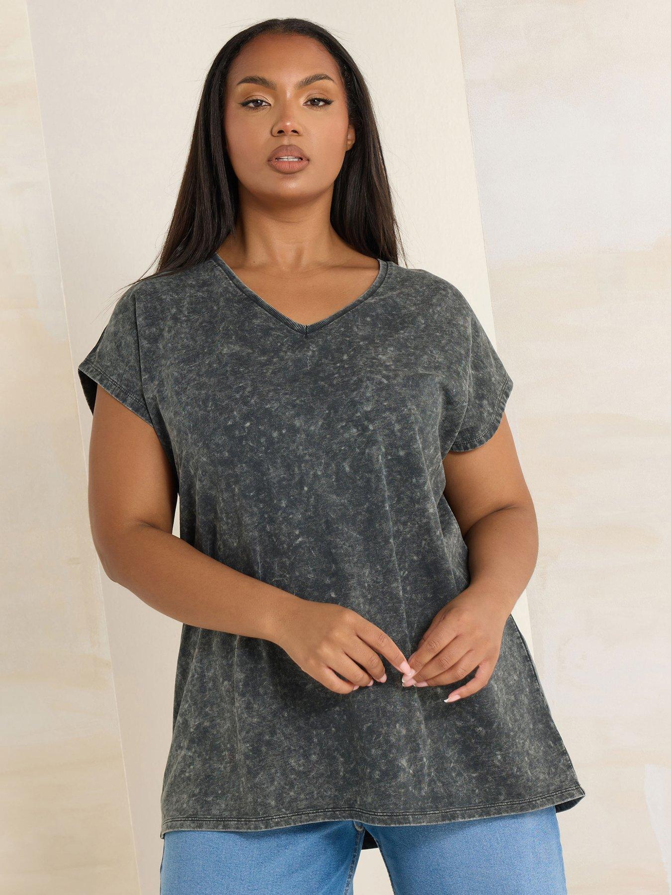 Yours Curve Heavy Weight Top - Grey | Very