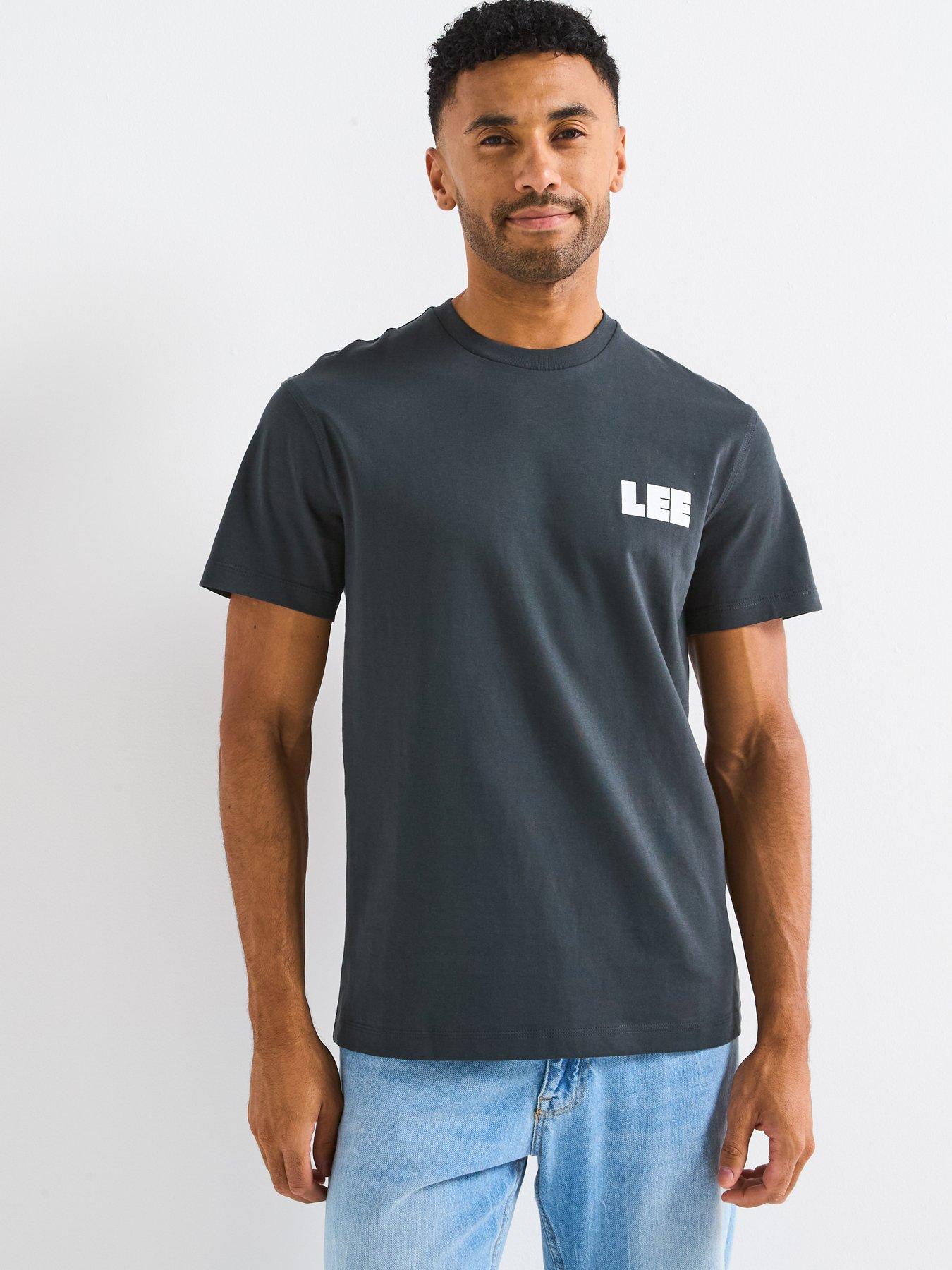 Lee Short Relaxed Graphic T-Shirt, Black, Size S, Men