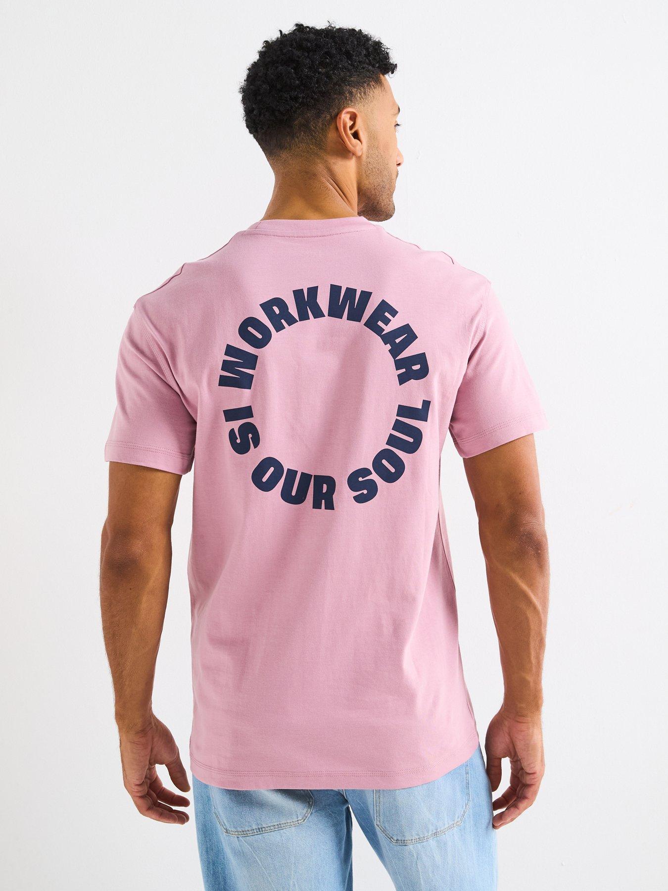 undefined Short Sleeve Relaxed Graphic Back Print T-Shirt- Pink