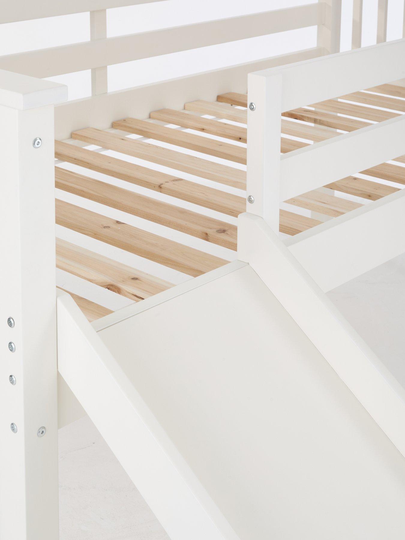Image 5 of 6 of Very Home Novara Mid Sleeper With Slide&nbsp;with Mattress Options (Buy &amp; SAVE!) - White&nbsp;- FSC&reg; Certified