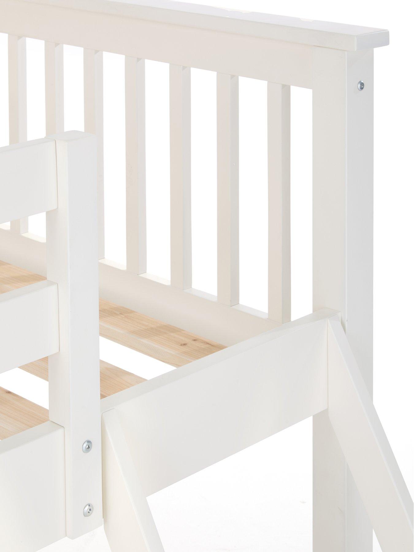 Image 6 of 6 of Very Home Novara Mid Sleeper With Slide&nbsp;with Mattress Options (Buy &amp; SAVE!) - White&nbsp;- FSC&reg; Certified