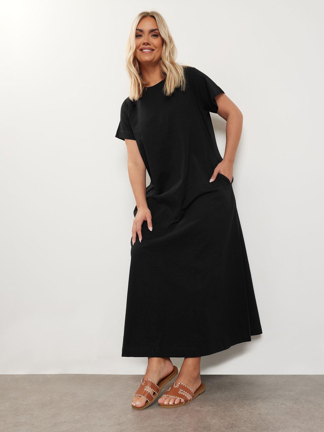 undefined Curve A Line Flare Cotton Dress