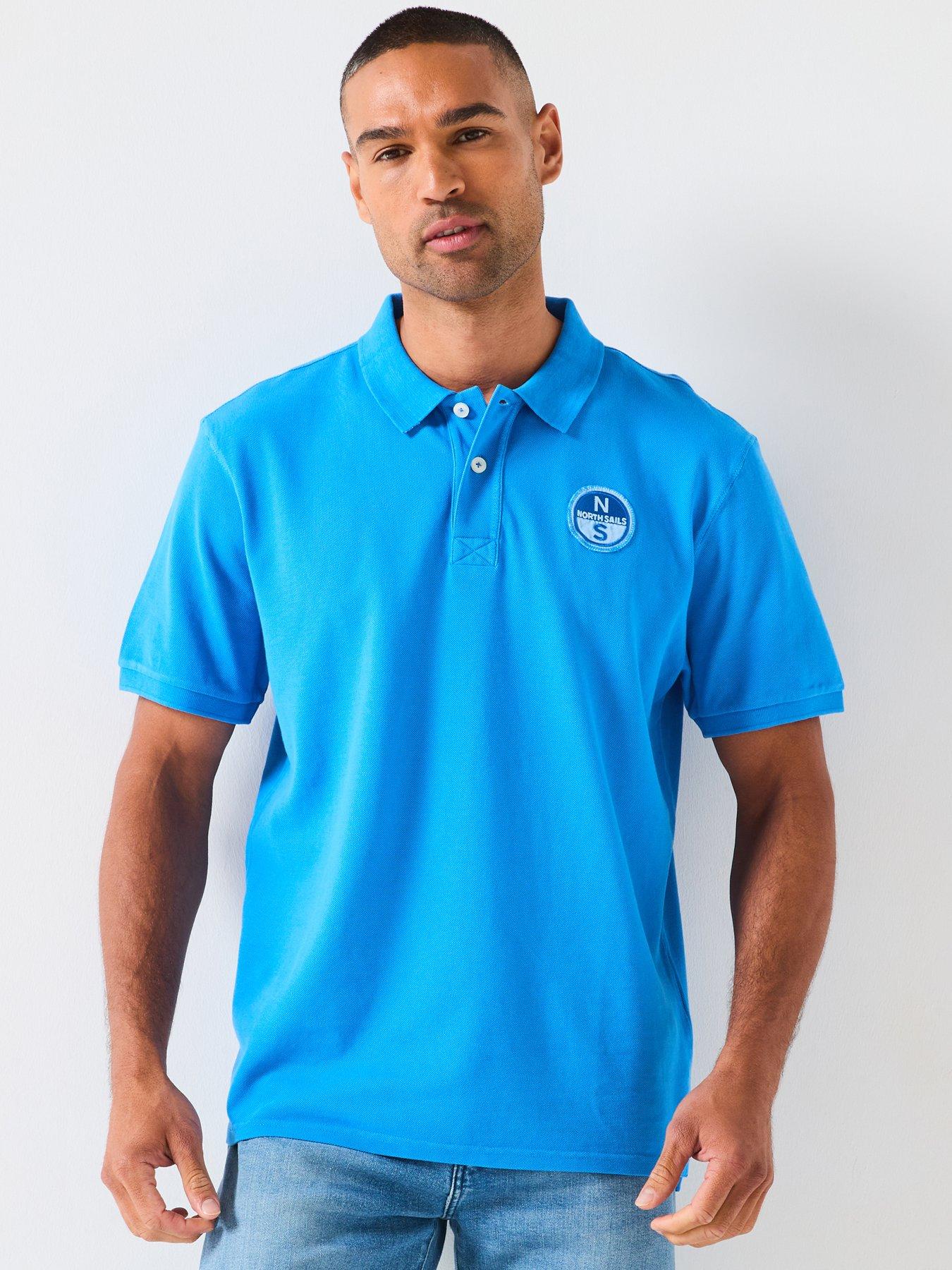 undefined North Sails Small Logo Short Sleeve Polo Shirt - Bright Blue
