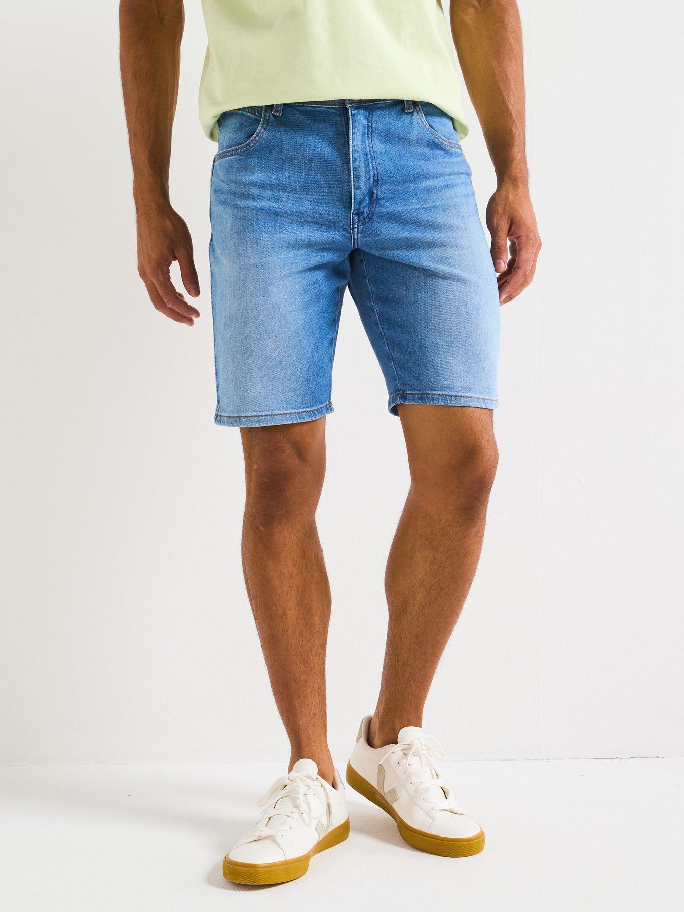 undefined Wrangler Texas Denim Shorts- Blue