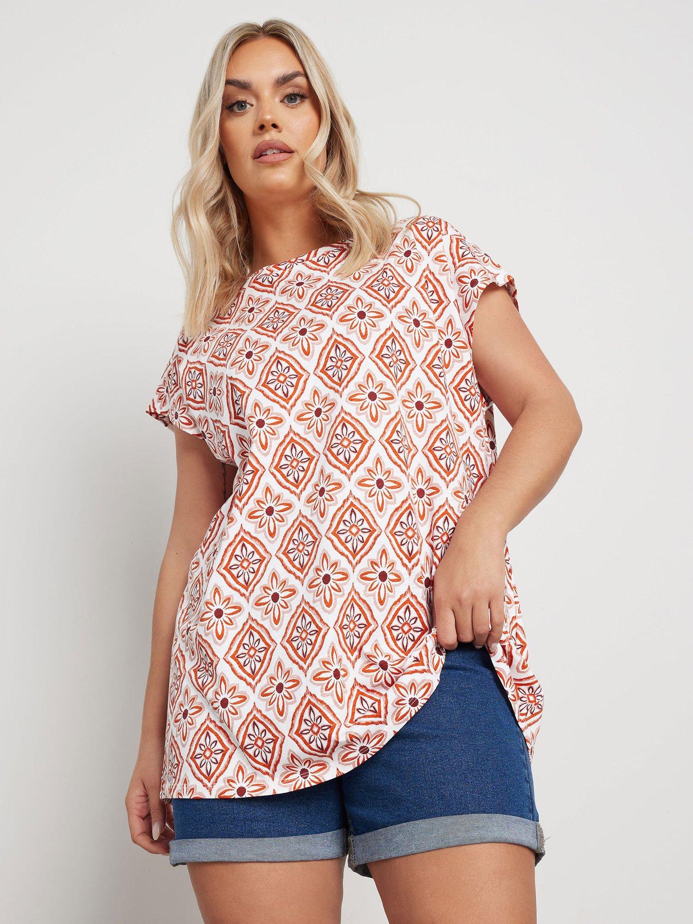 Image 1 of 4 of Yours Curve Grown On Sleeve T-shirt