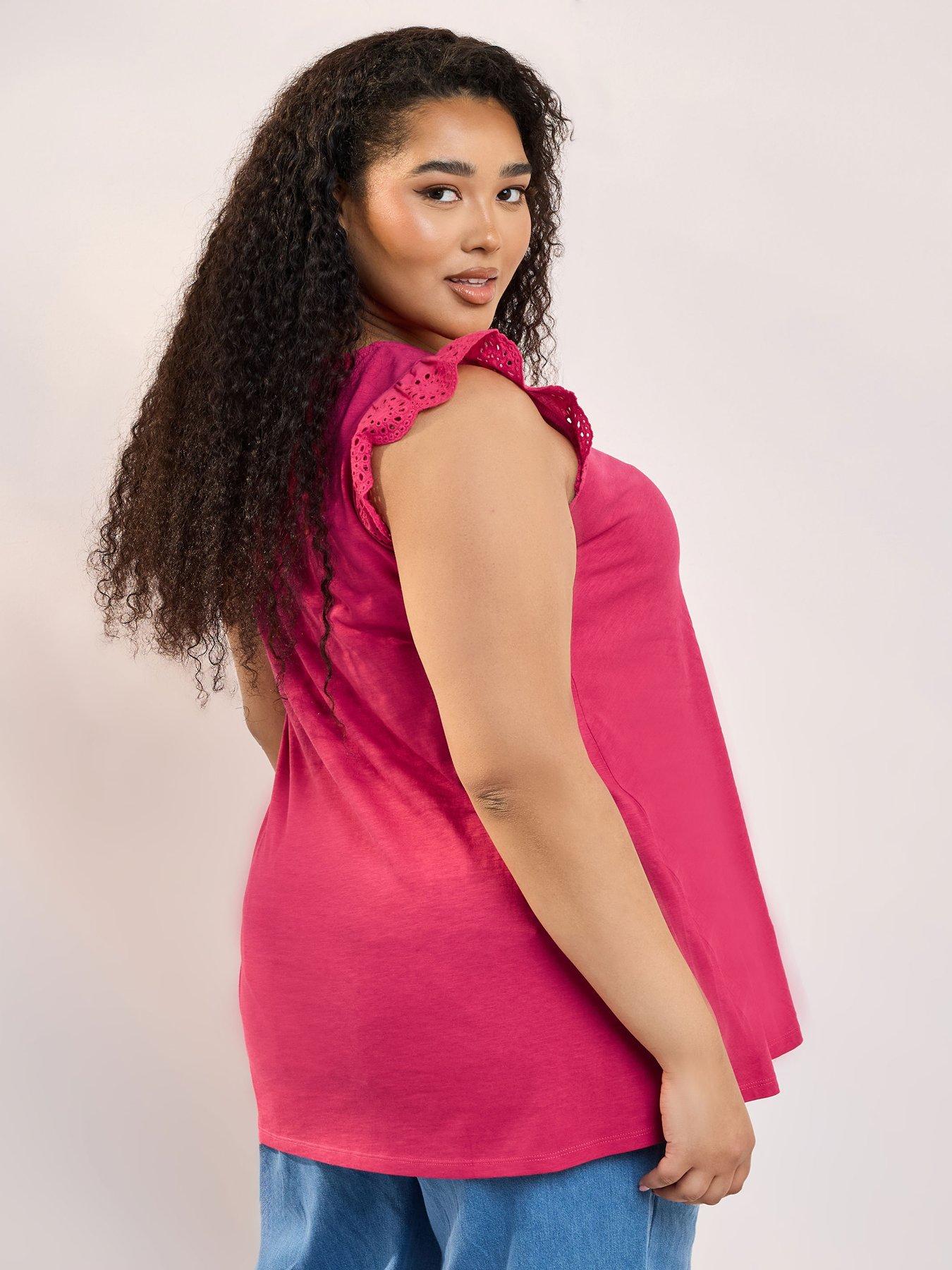 Image 2 of 4 of Yours Curve Anglaise Frill Vest