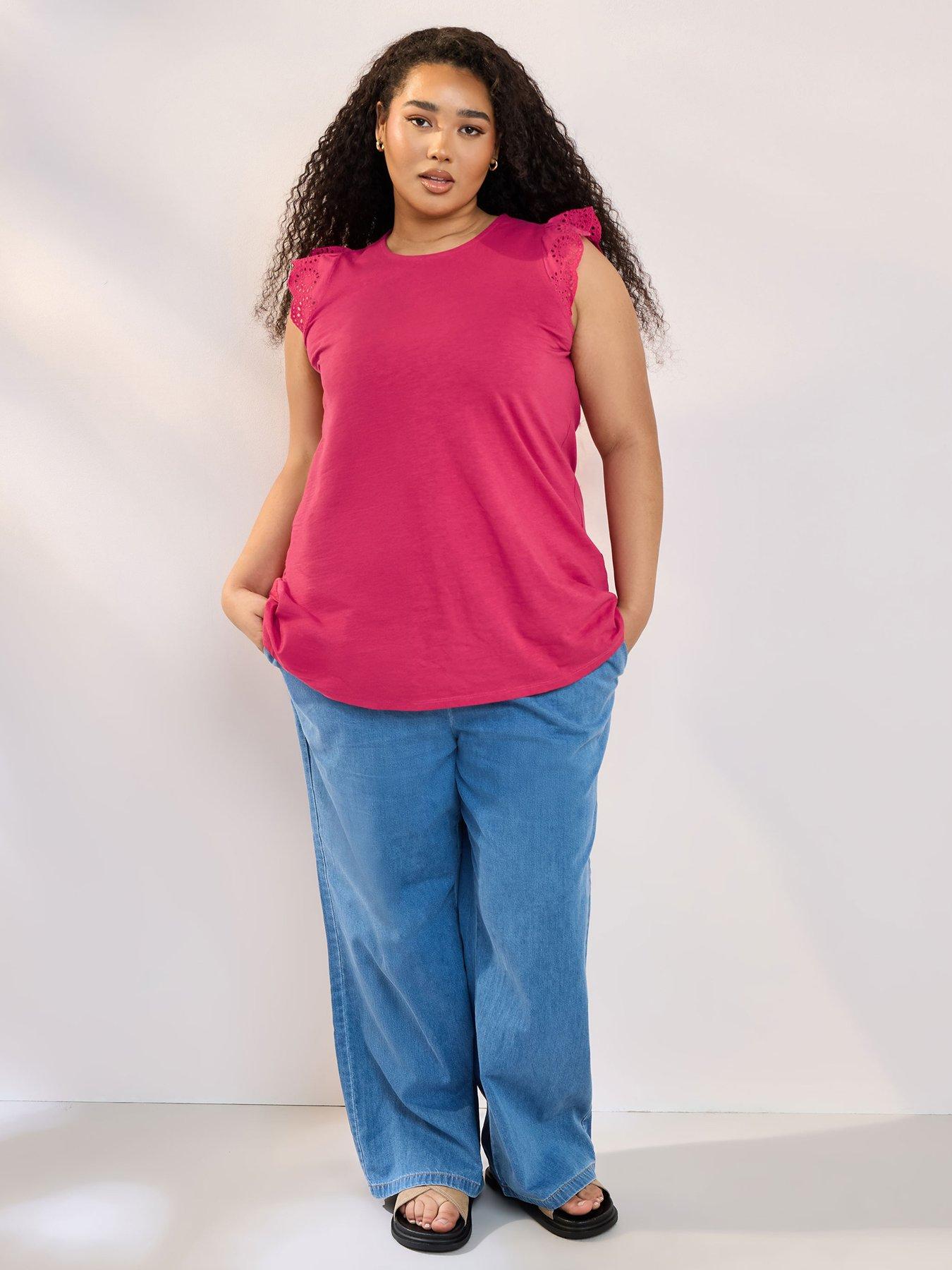 Image 3 of 4 of Yours Curve Anglaise Frill Vest