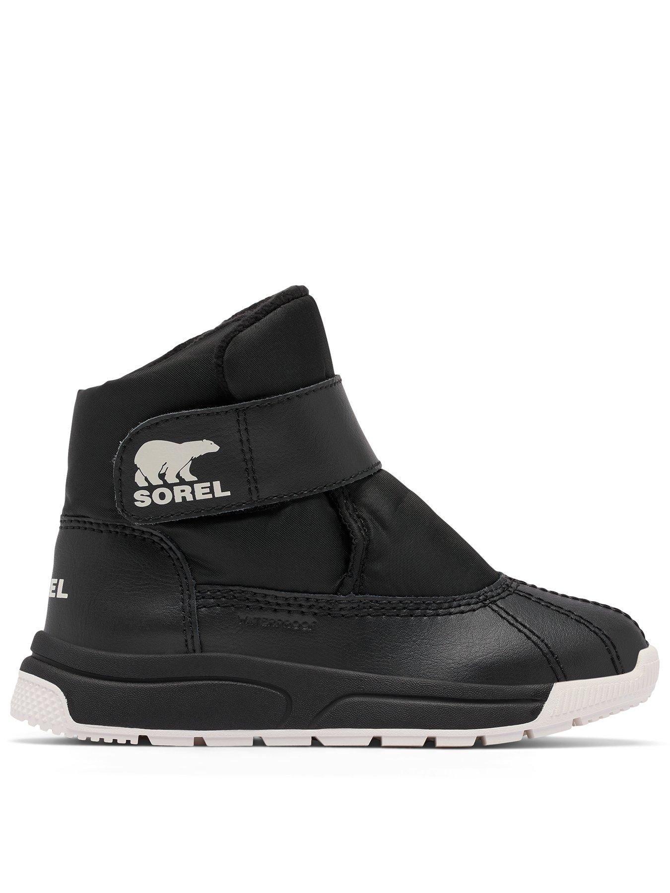 SOREL Younger Kids WHITNEY Strap Waterproof Snow Boots - Black