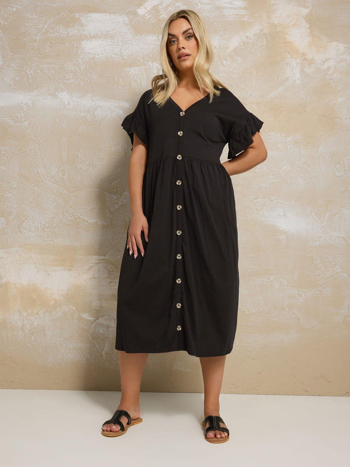 black peplum dress uk Black Peplum Dress (Fabric is ) , UK 16