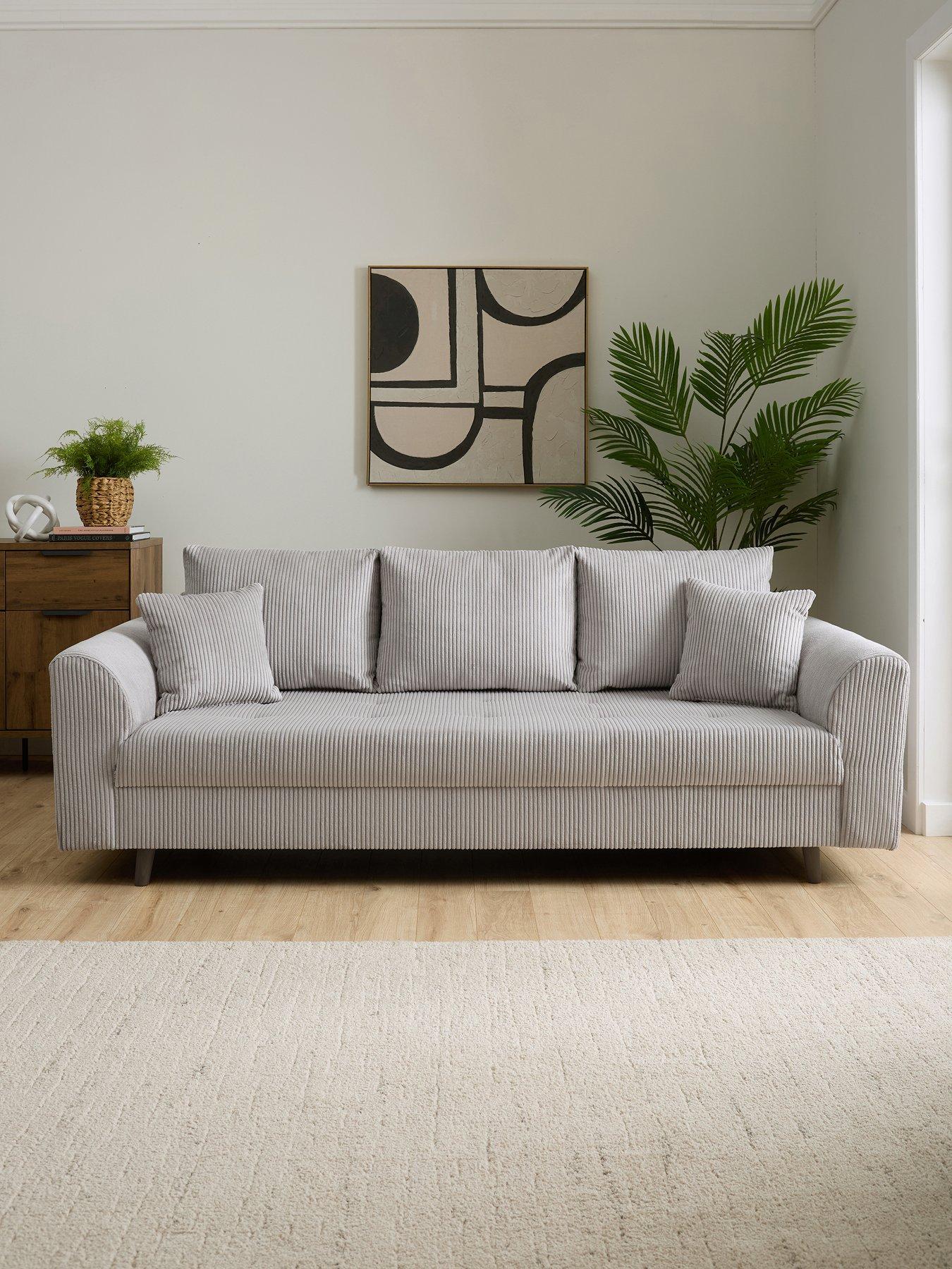 undefined Rune Cord 3 Seater Sofa