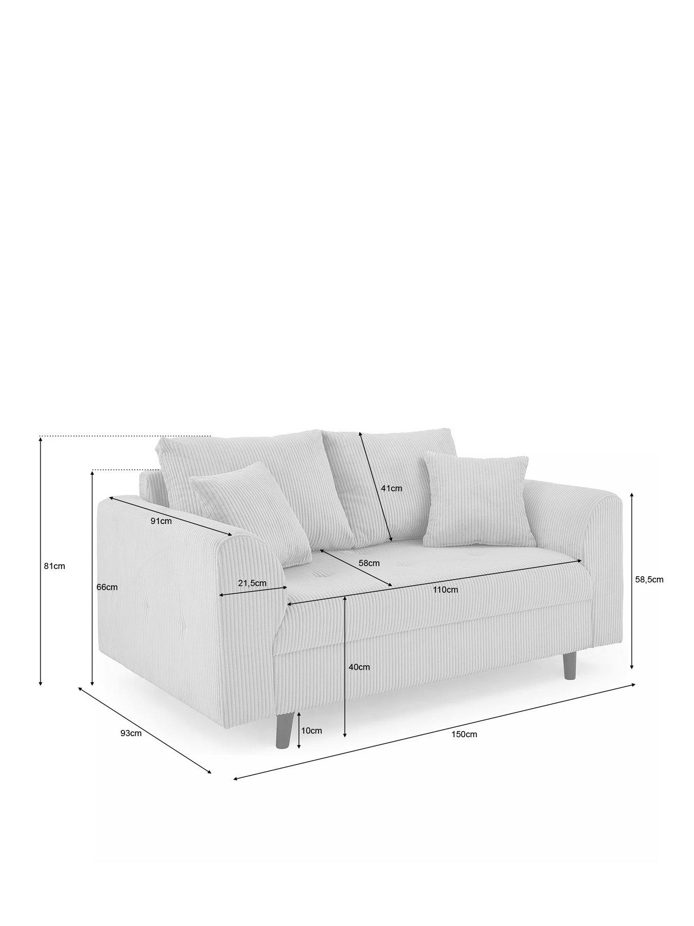 Image 7 of 7 of The Very Collection Rune Cord 2 Seater Sofa - FSC&reg; Certified