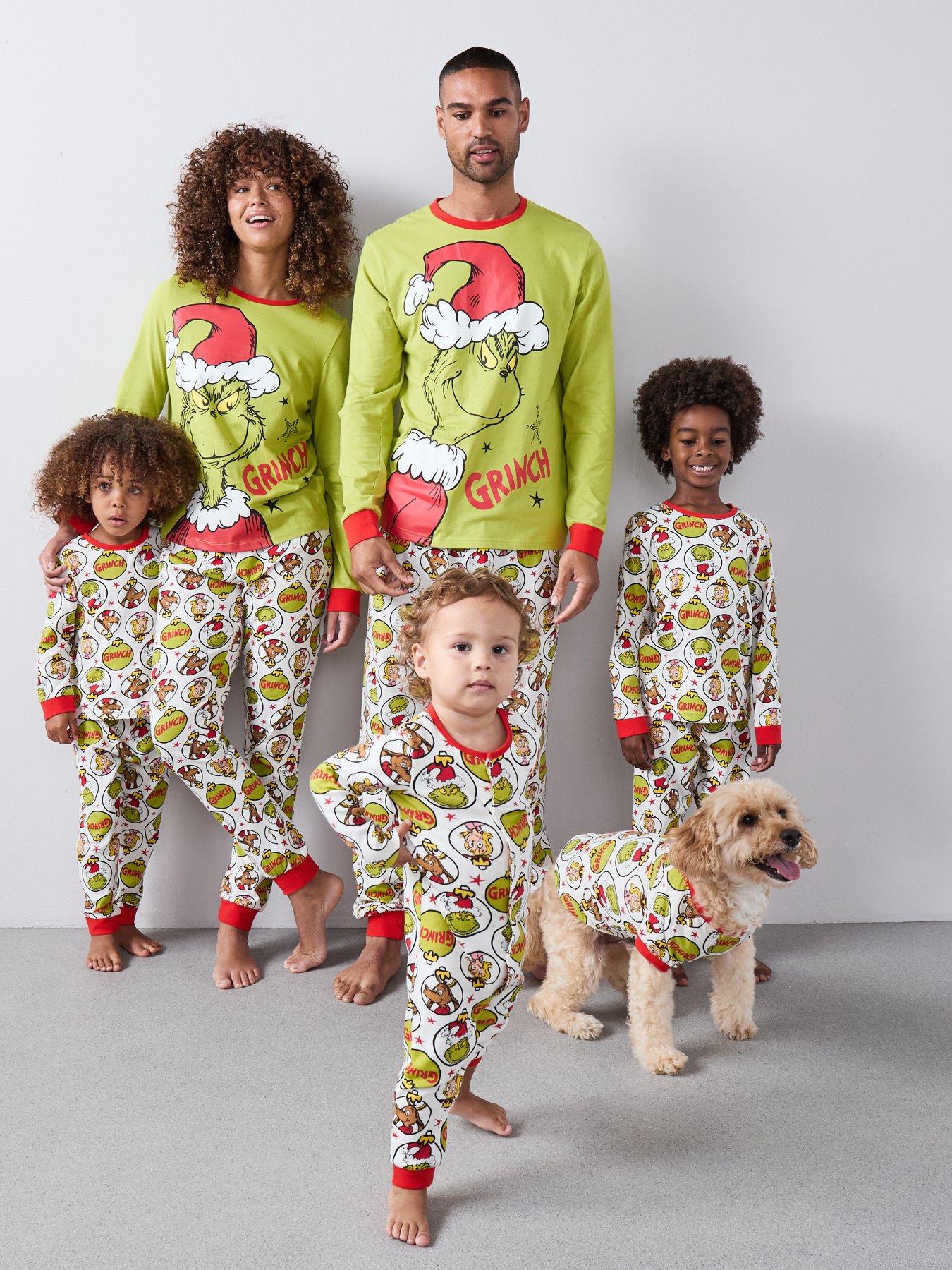 The Grinch Baby Grinch Family Christmas Sleepsuit Green Very