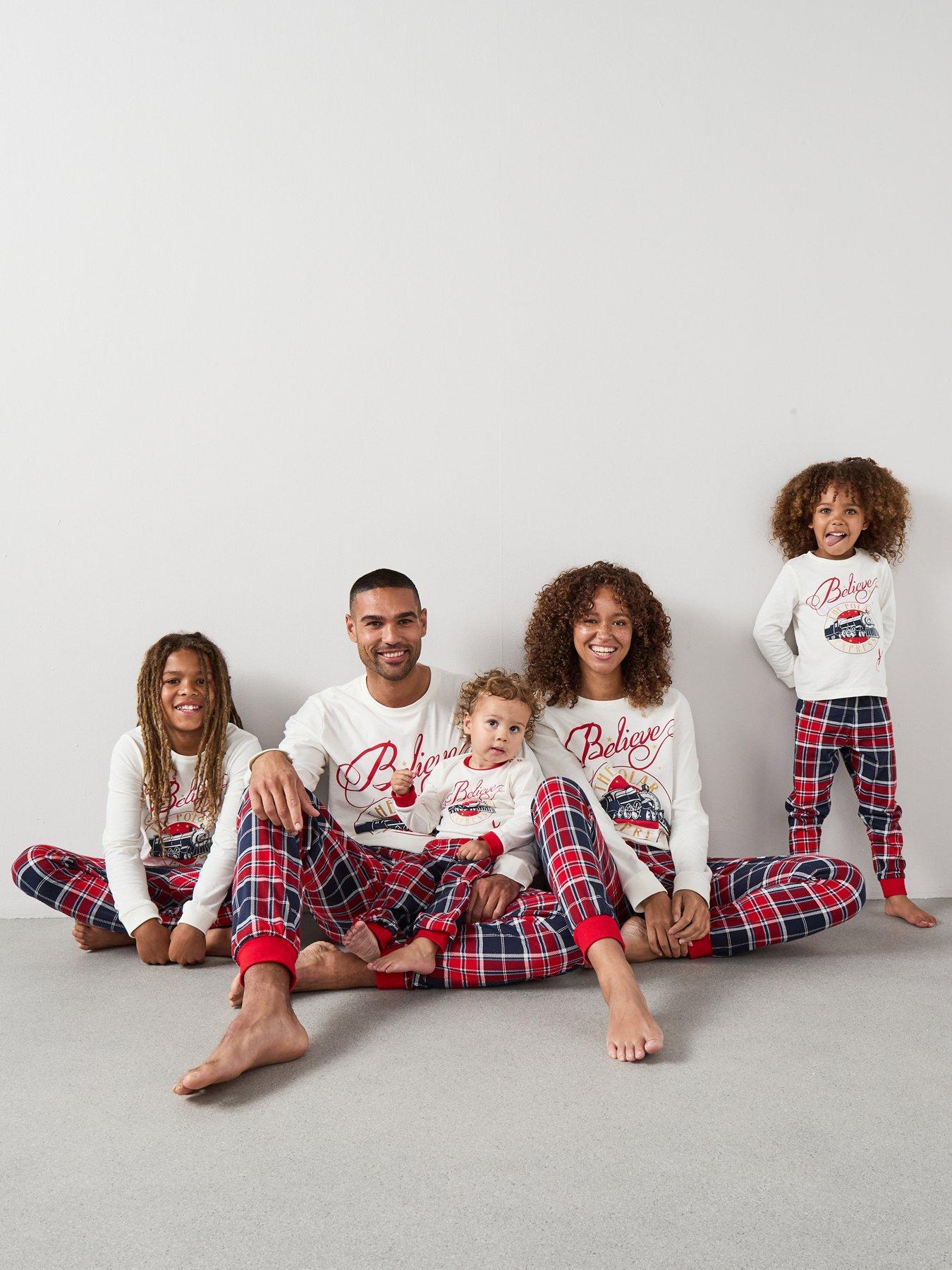 Image 1 of 6 of The Very Collection Kids Polar Express Family Christmas Pj - Cream