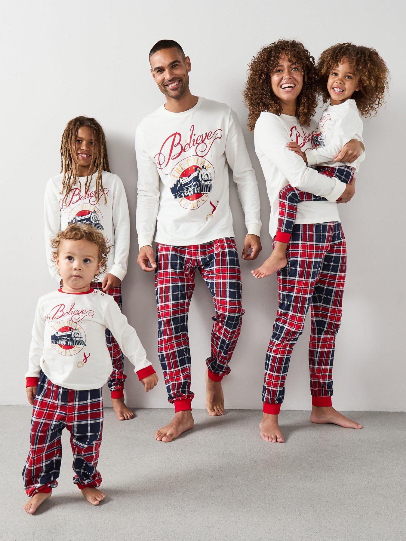 undefined Baby Polar Express Festive Family Pyjamas - Cream