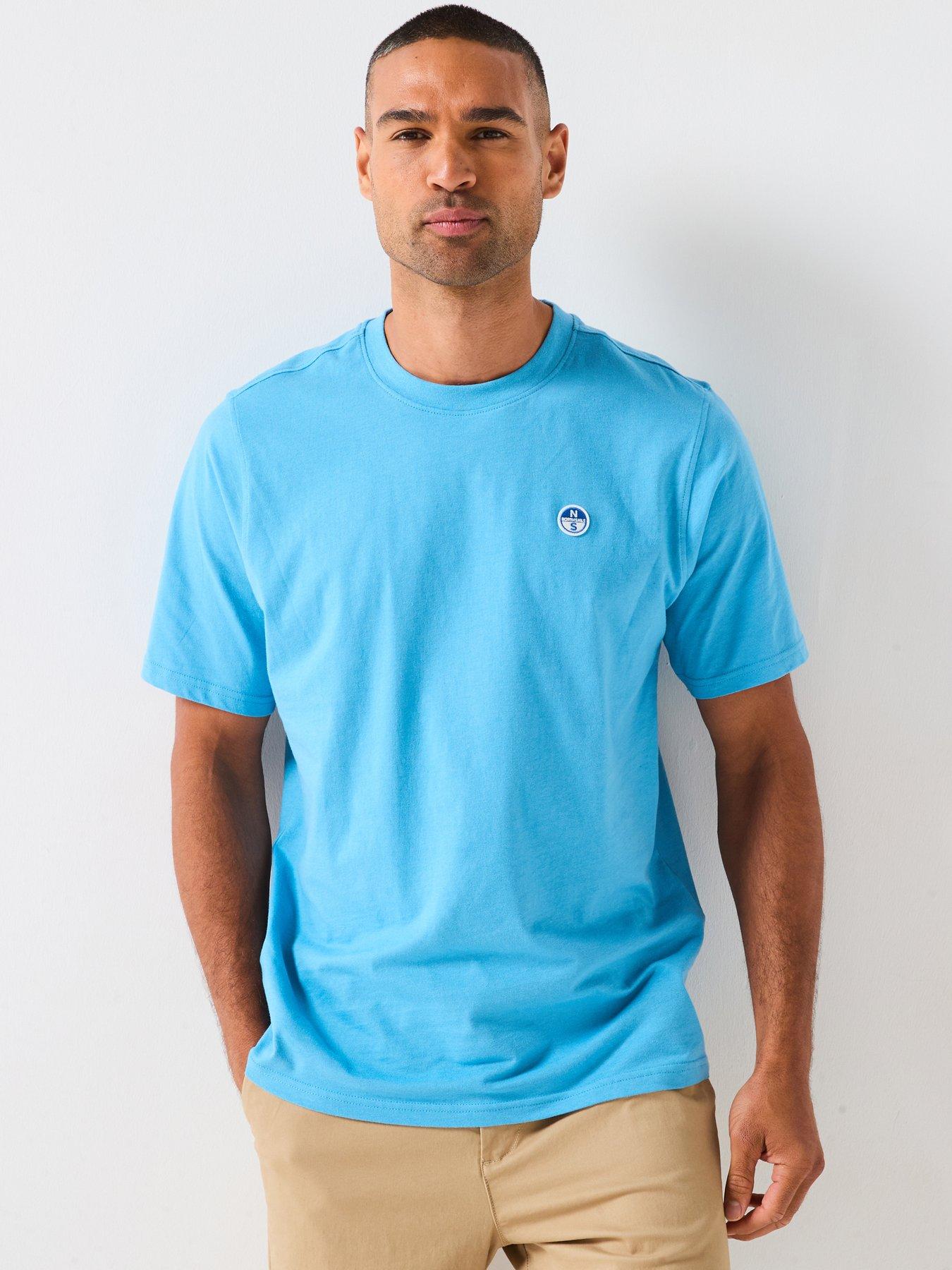undefined Basic Crew Neck T-Shirt - Aqua