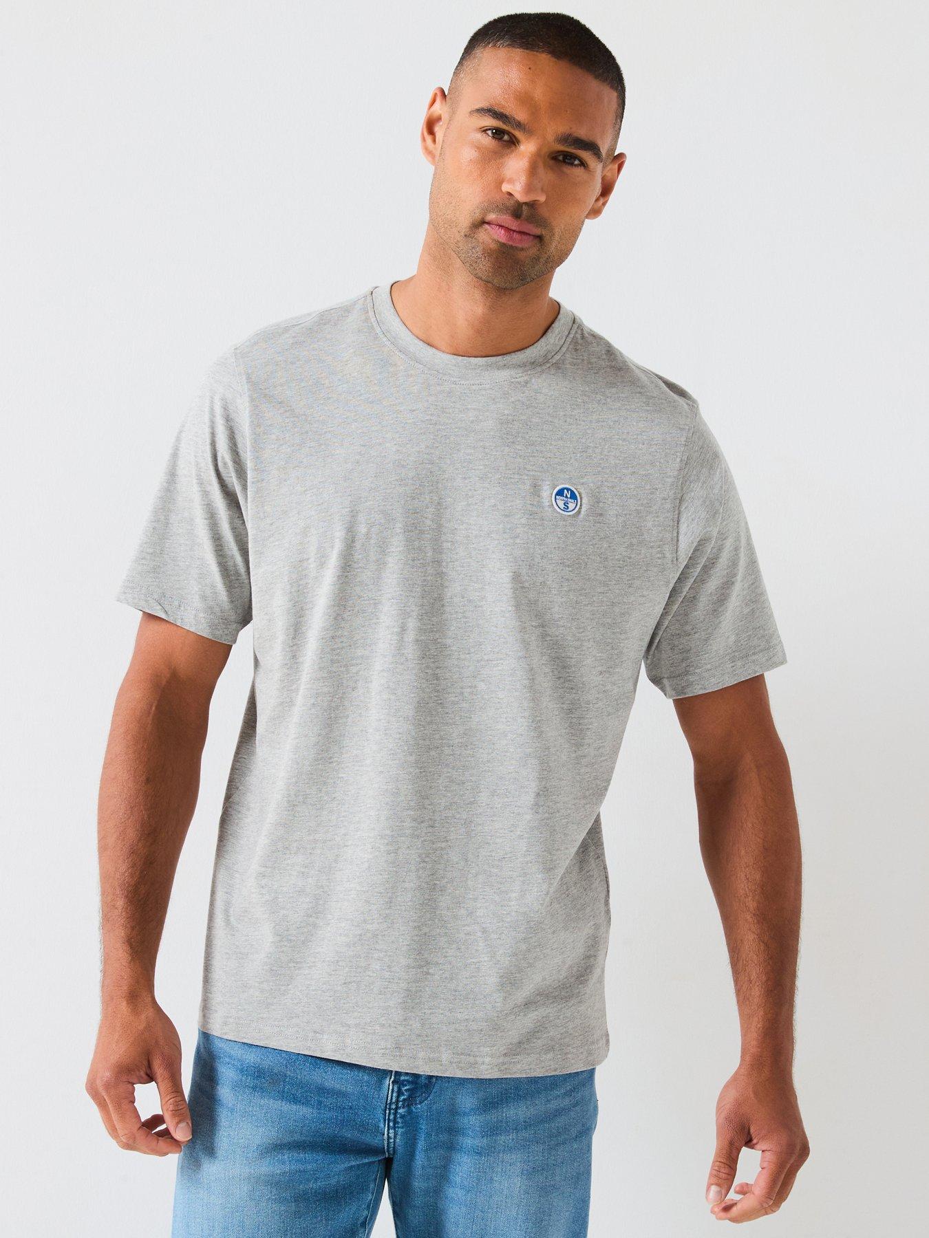 undefined Basic Crew Neck T-Shirt - Grey