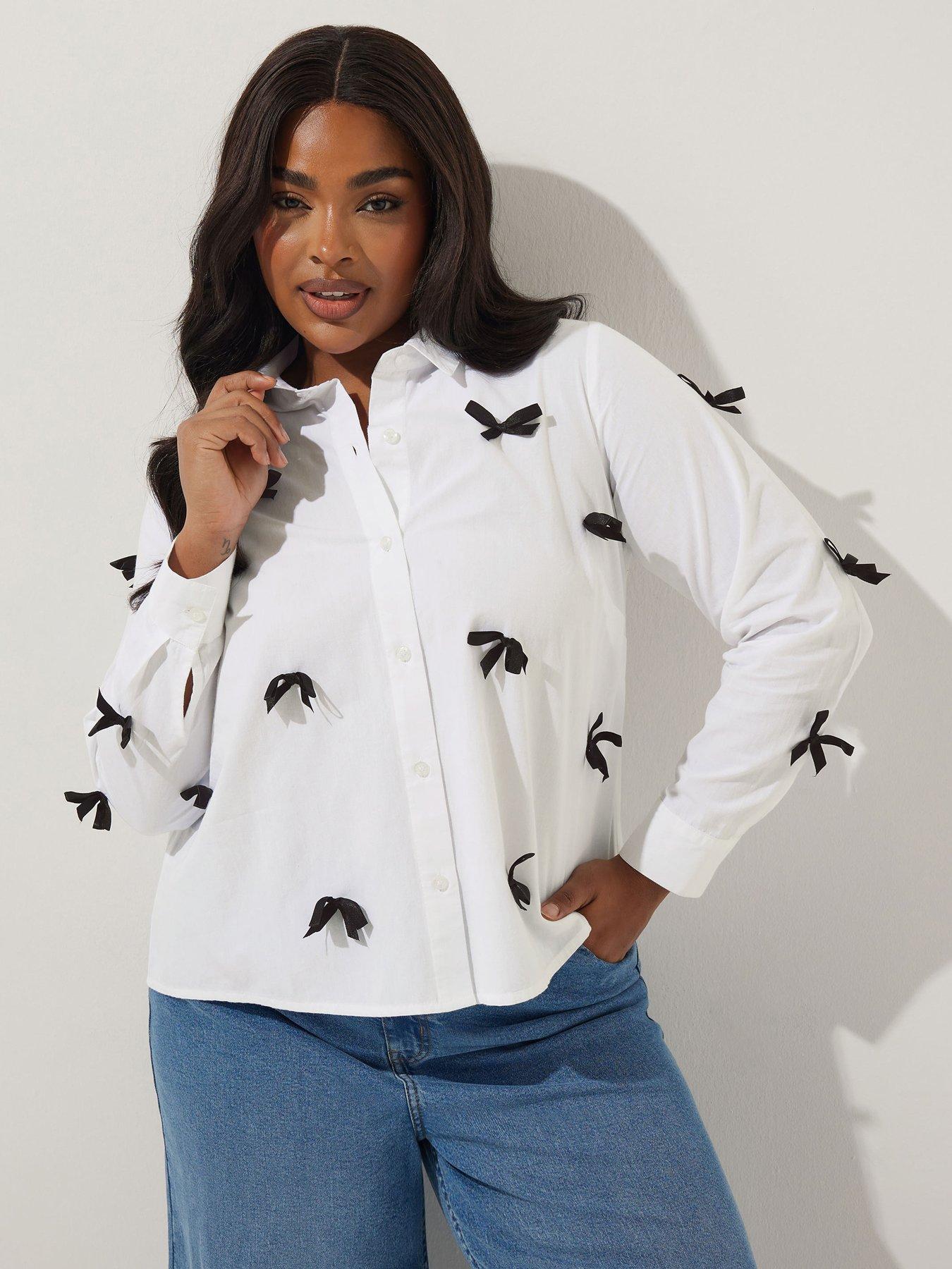 undefined Curve Bow Shirt