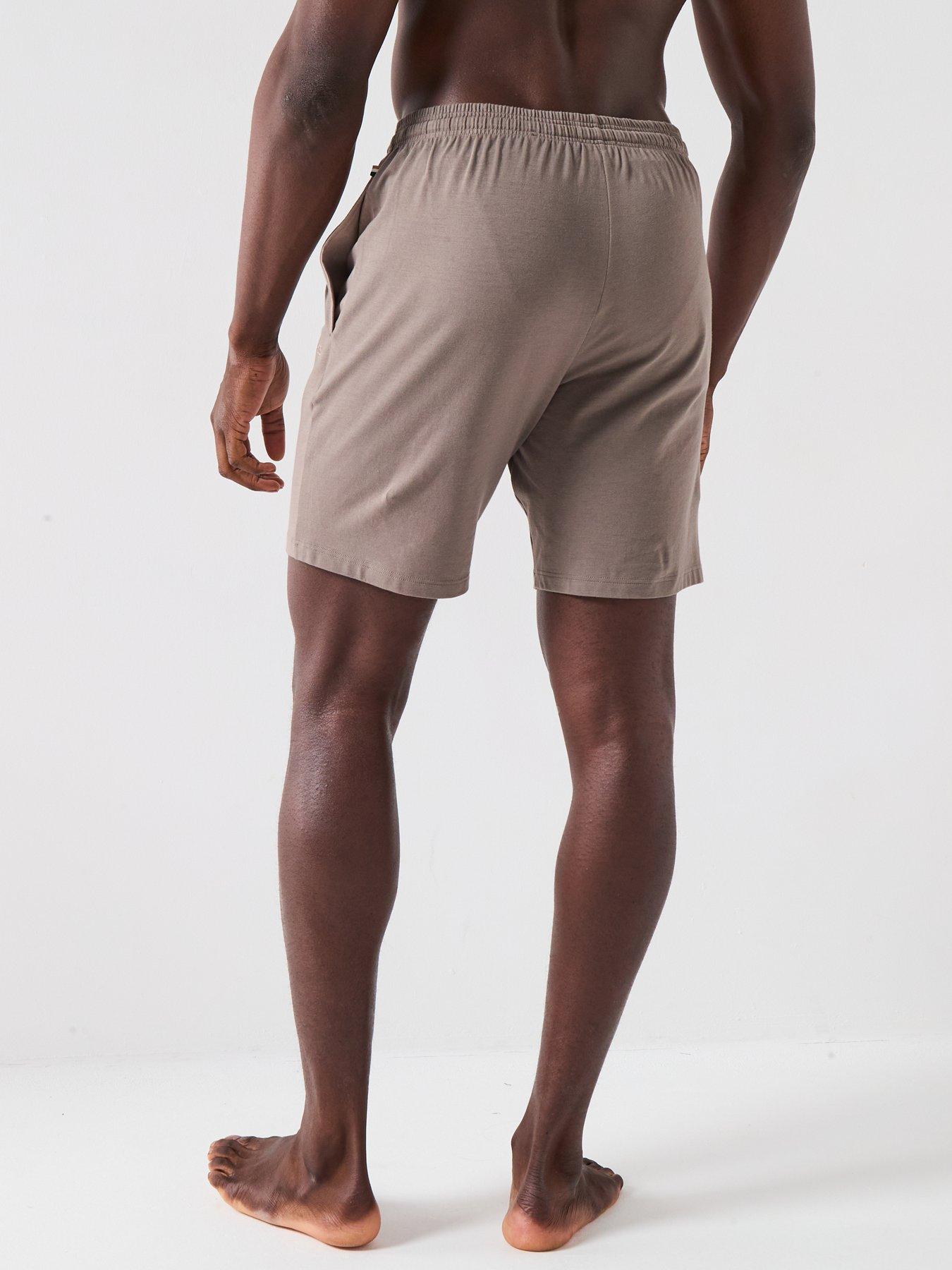 Image 2 of 4 of BOSS Mix &amp; Match Lightweight Loungewear Shorts - Brown