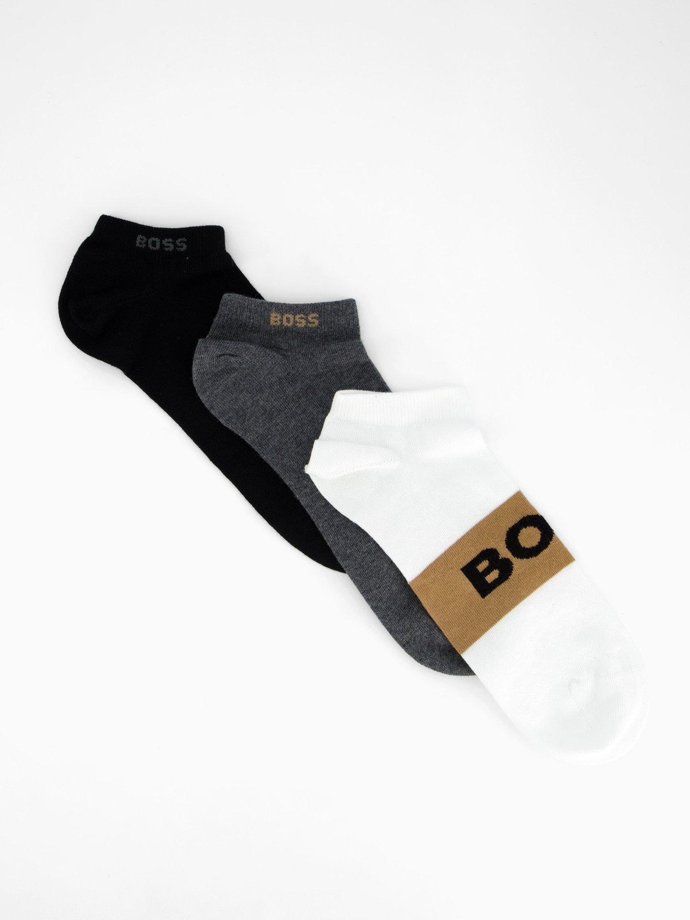 Image 1 of 3 of BOSS 3 Pack Logo Crew Socks - Assorted