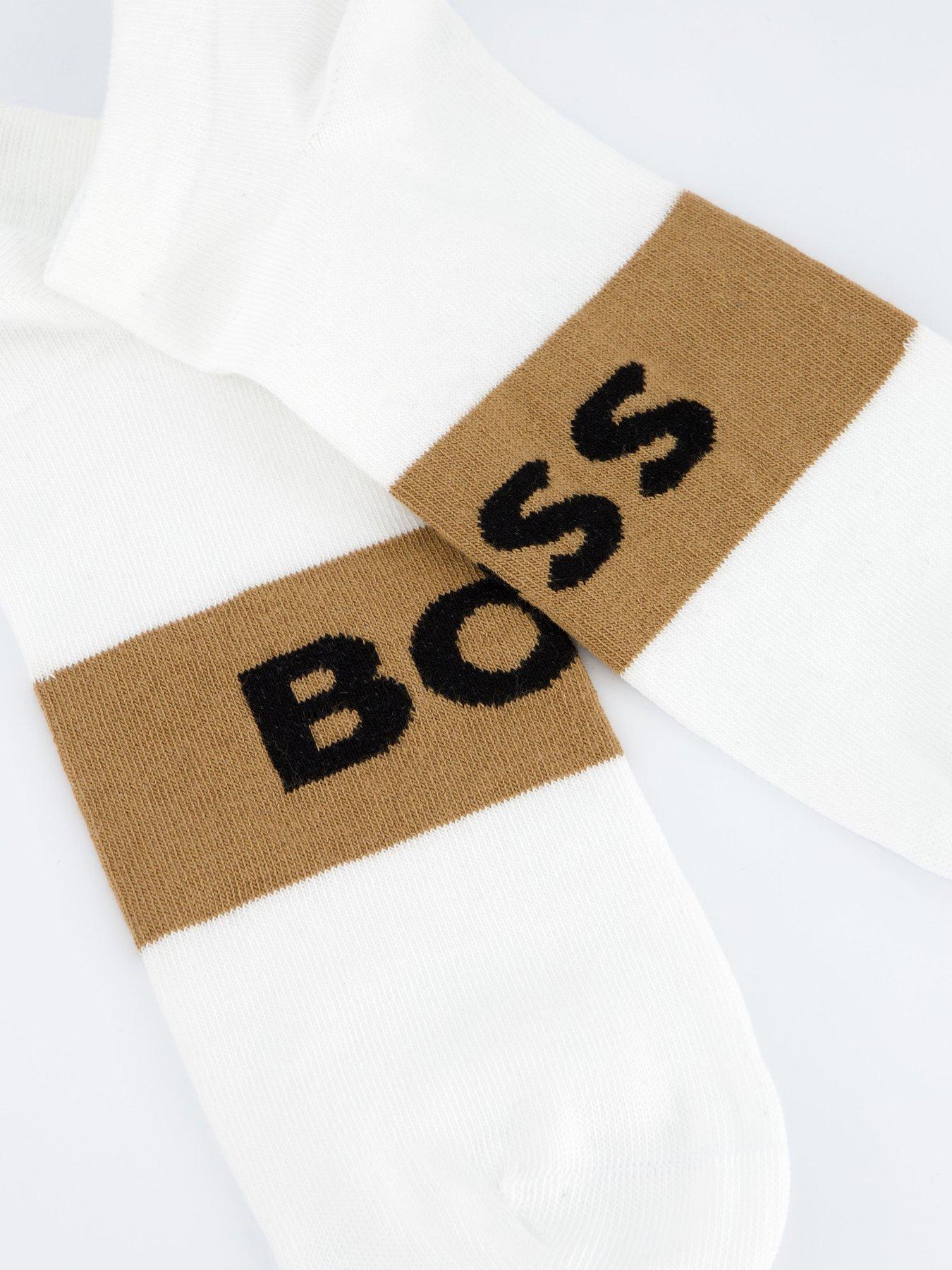 Image 3 of 3 of BOSS 3 Pack Logo Crew Socks - Assorted