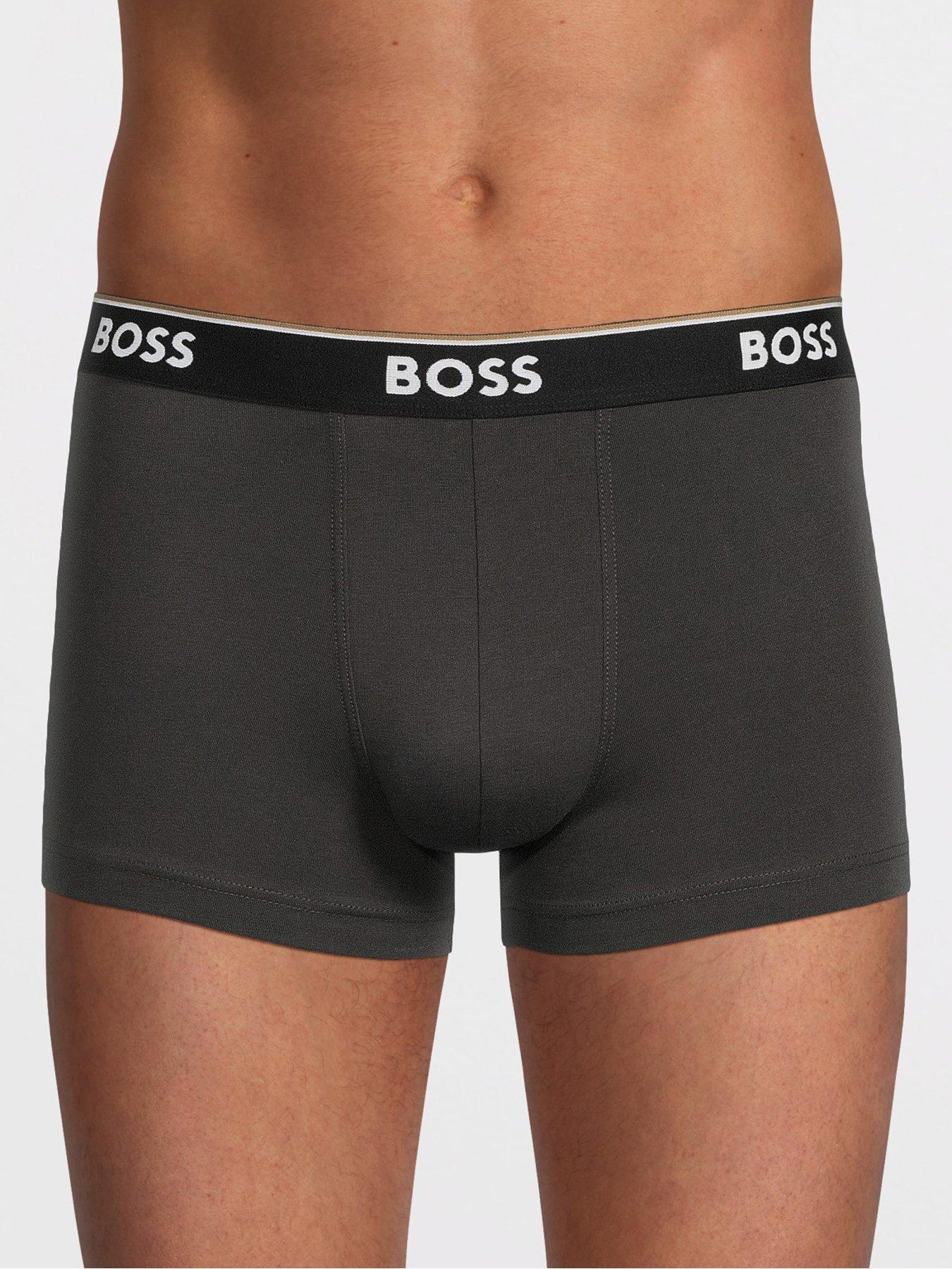 Image 2 of 3 of BOSS 3 Pack Power Mono Printed Trunks - Grey