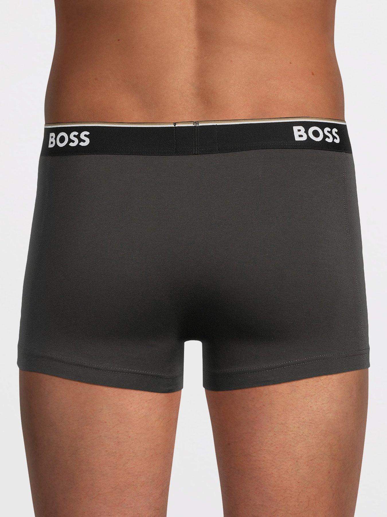 Image 3 of 3 of BOSS 3 Pack Power Mono Printed Trunks - Grey
