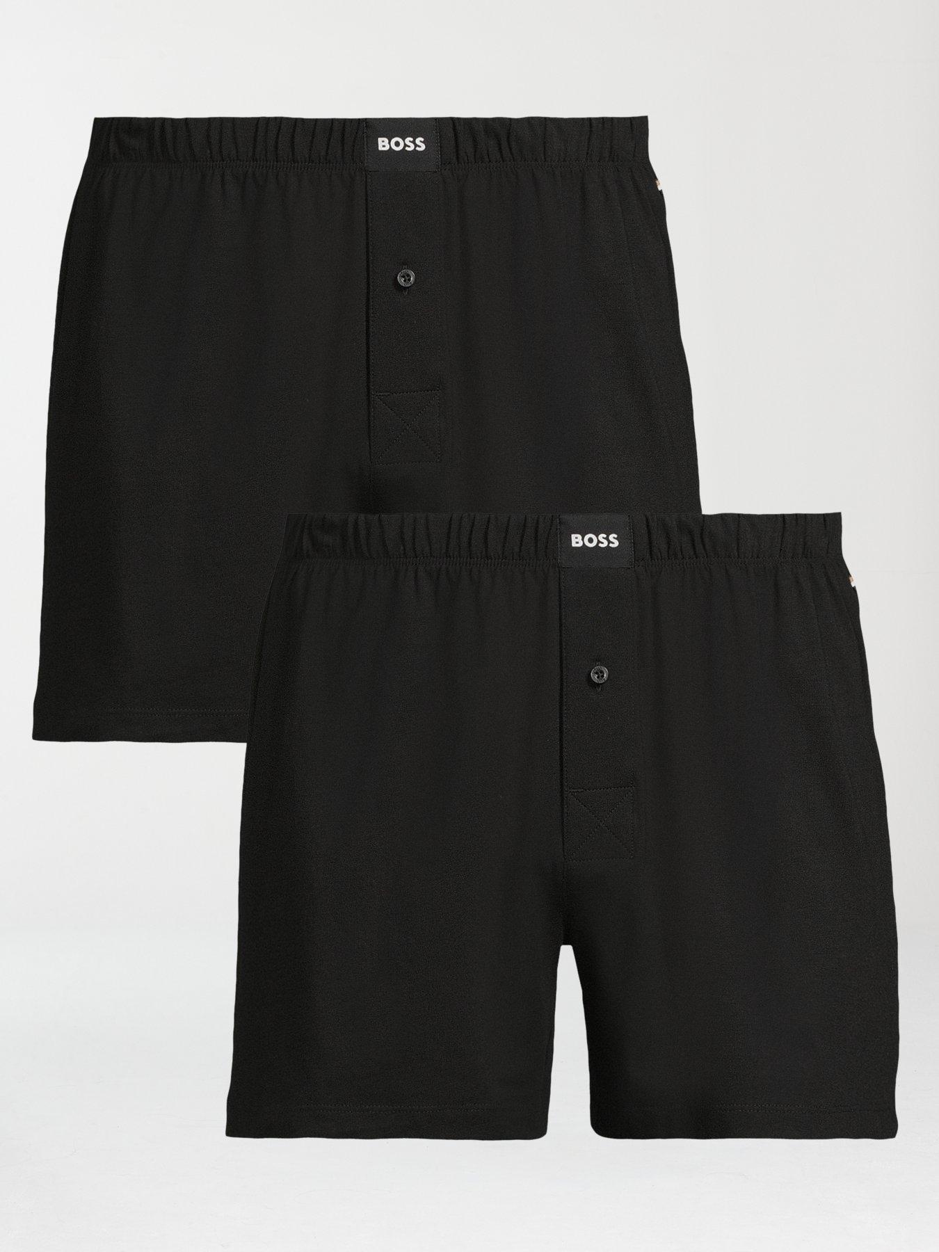 undefined 2 Pack Jersey Boxers - Black