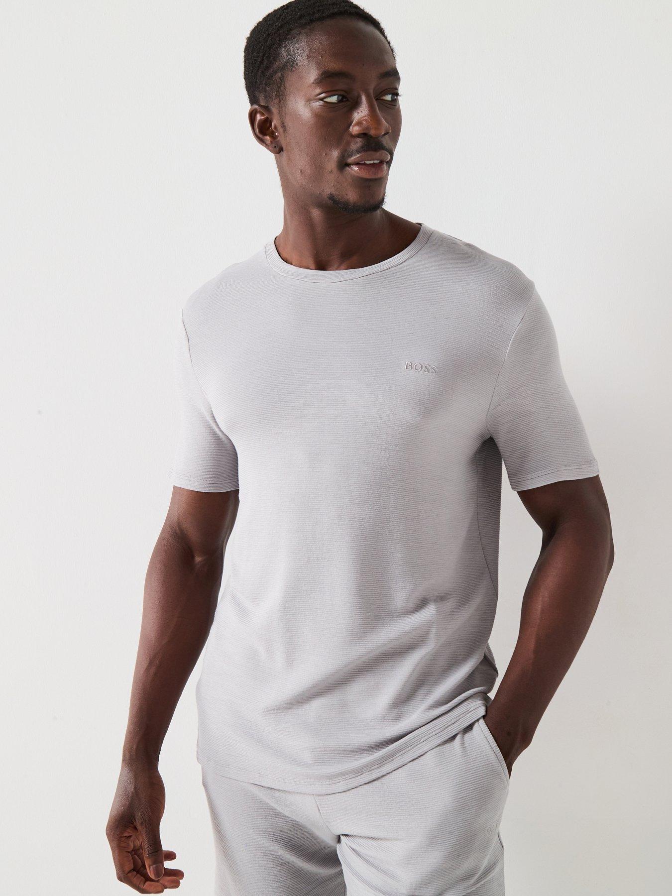 undefined Ribbed Loungewear T-Shirt - Grey