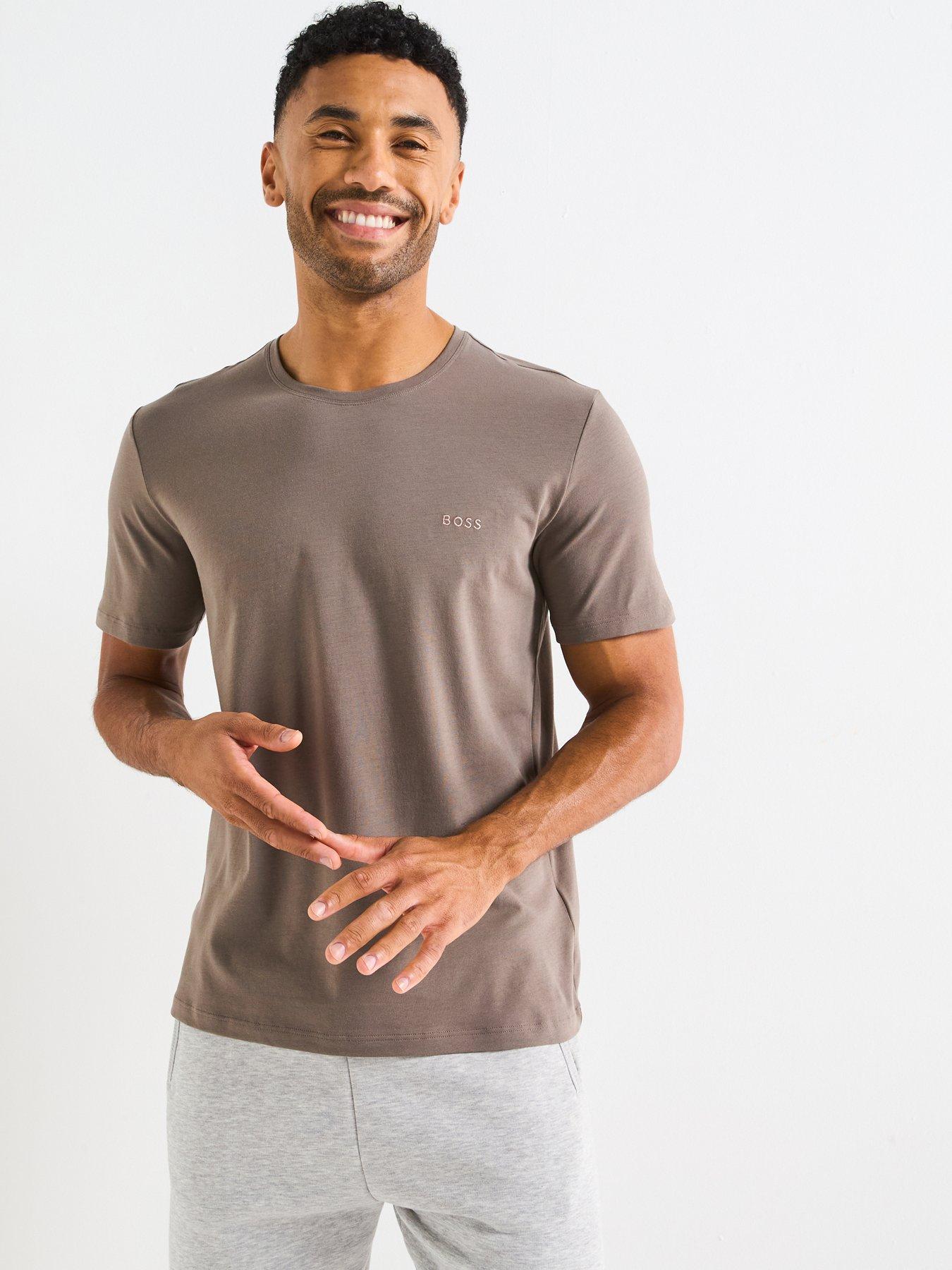 BOSS: Mix  &  Match Regular Fit Loungewear T-shirt - Brown