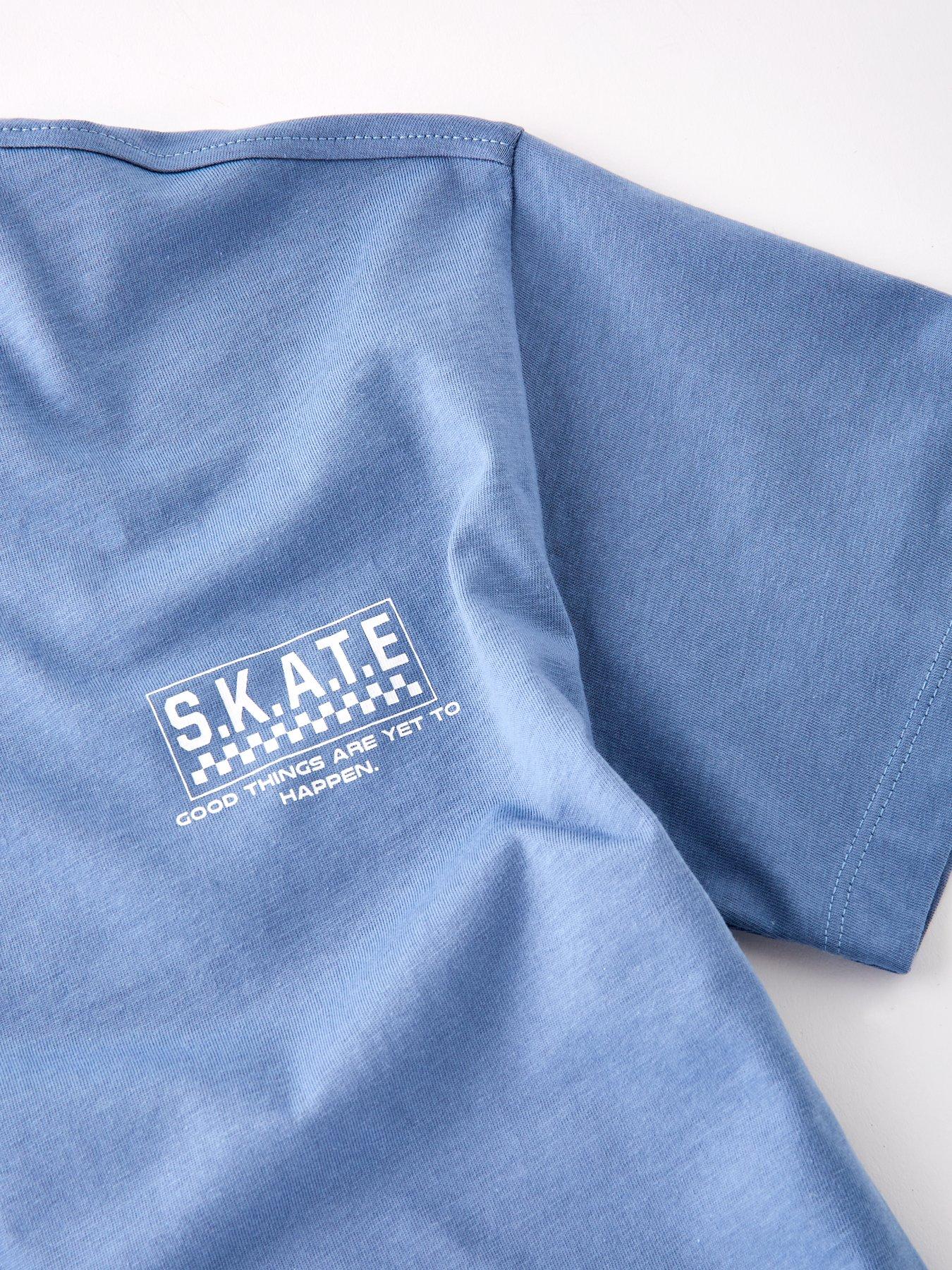 Image 3 of 4 of V by Very Boys Short Sleeve Skate Graphic T-Shirt - Blue