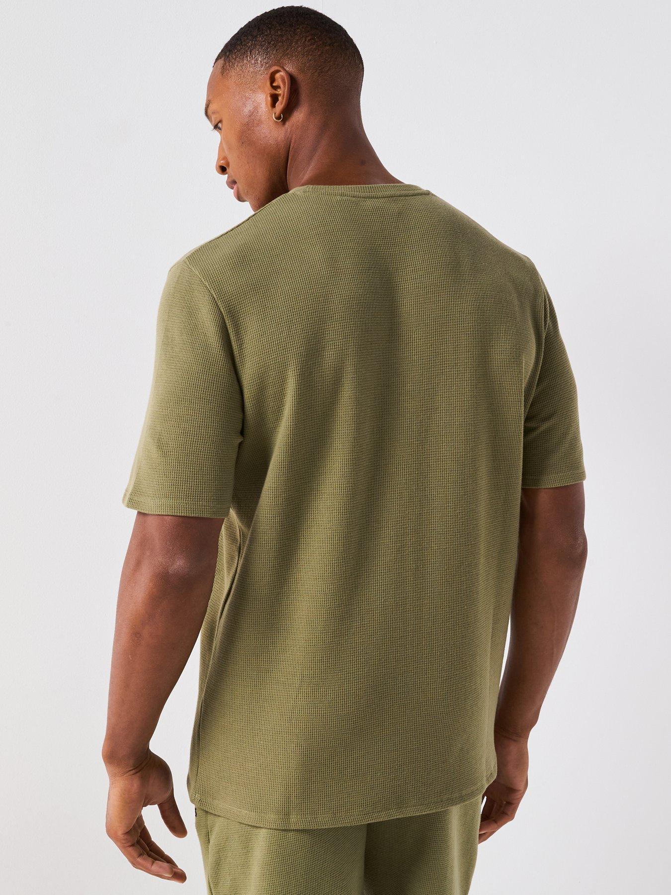 Blue Green Jade Waffle Knit Dolman Lounge Shirt