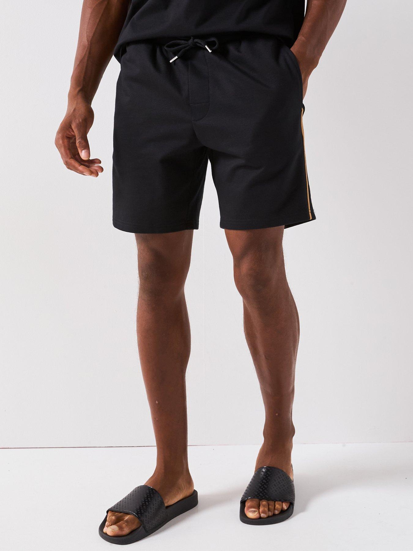 BOSS Iconic Taped Loungewear Shorts - Black