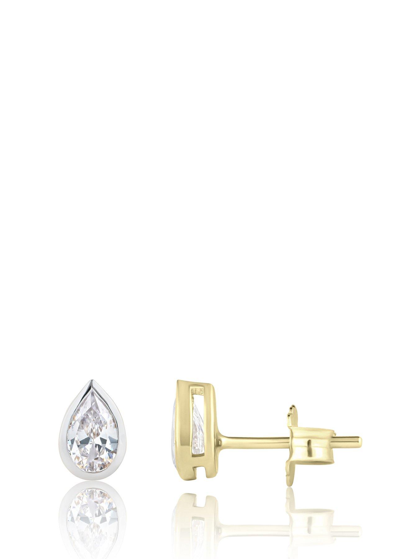 undefined Pear Shaped Diamond Earrings G VS+ Lab Grown