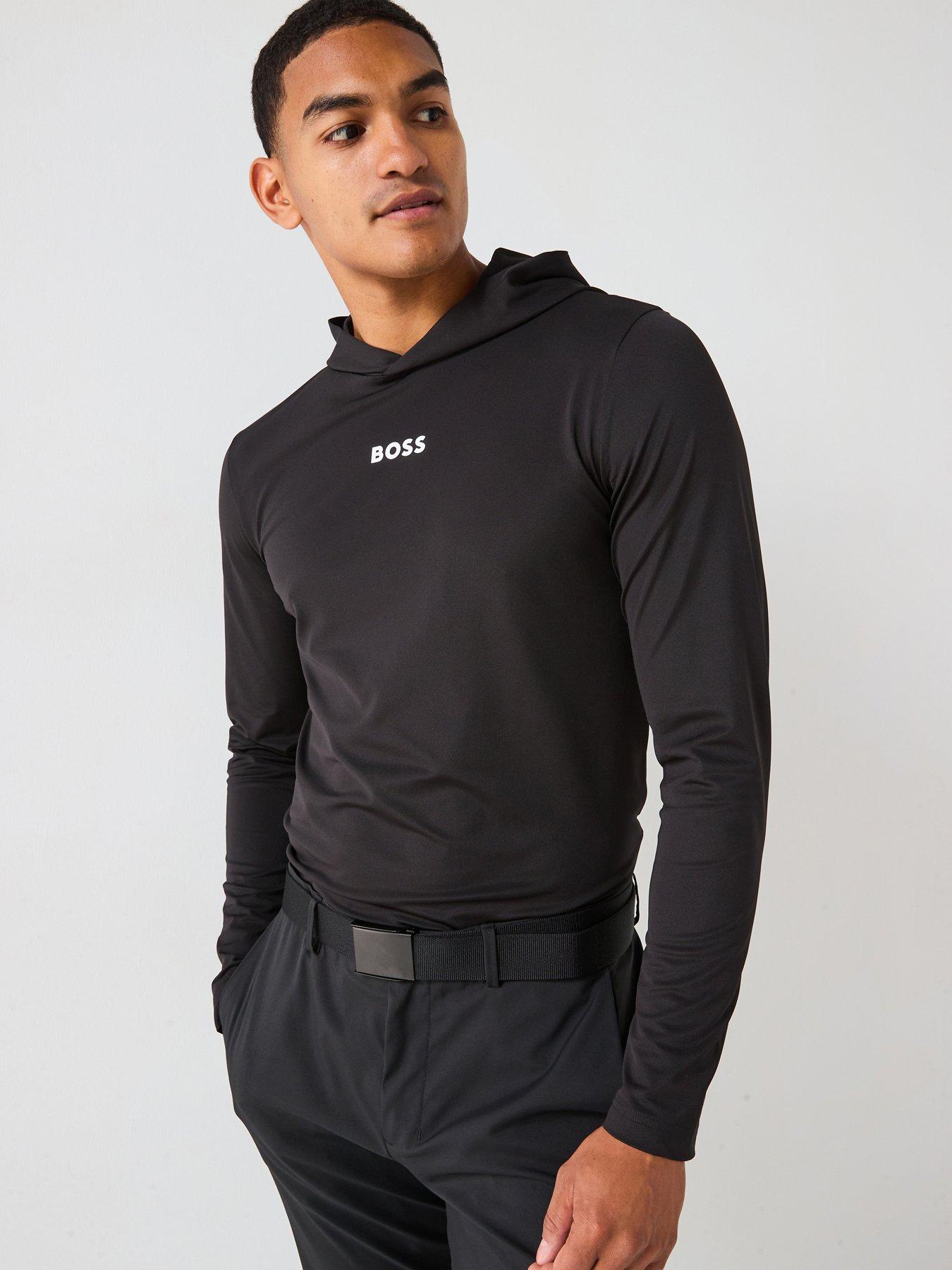 Image 1 of 4 of BOSS Mens Golf Scott Active Hoodie - Black