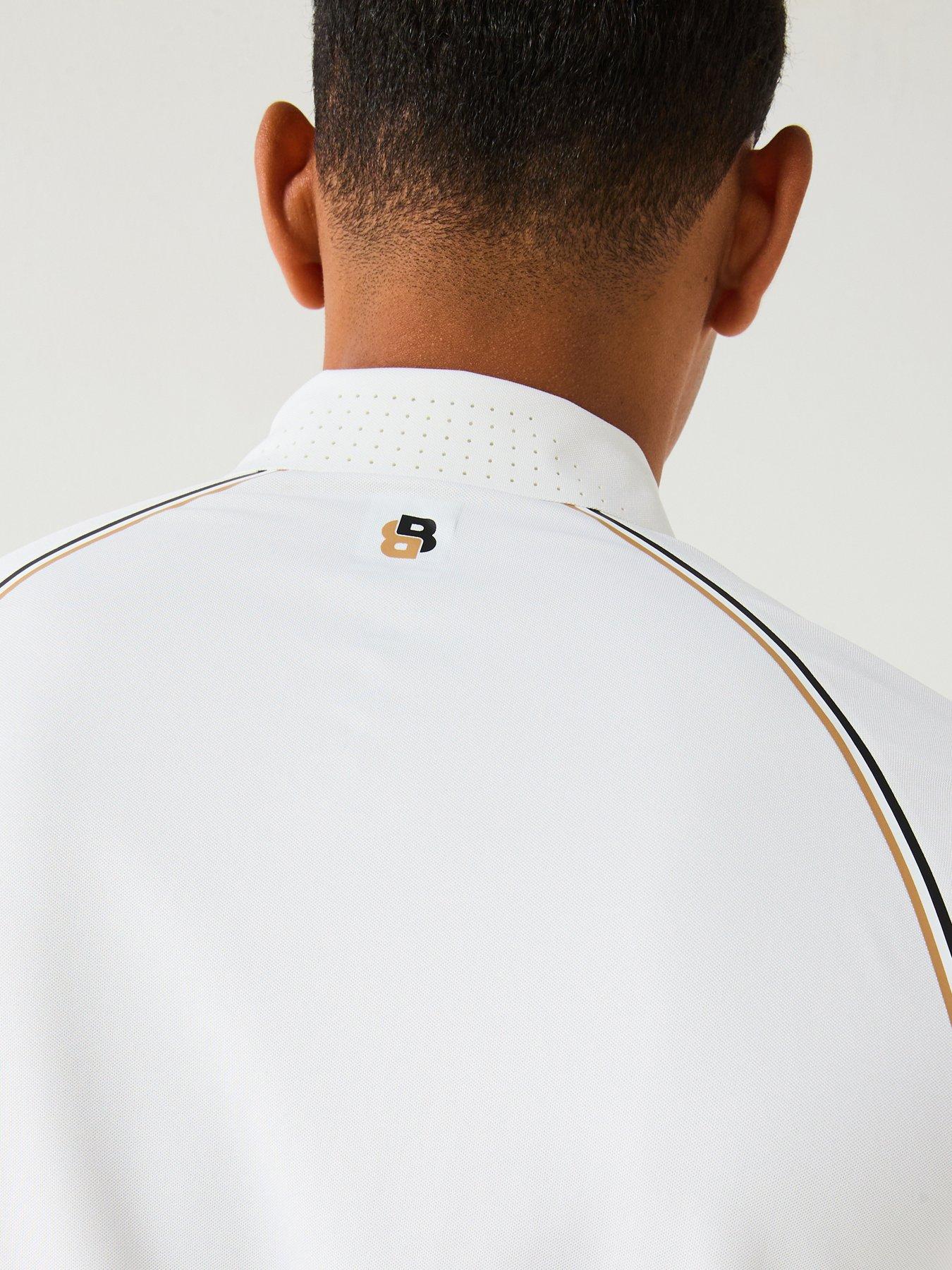 Image 2 of 4 of BOSS Mens Golf Paule Polo -White