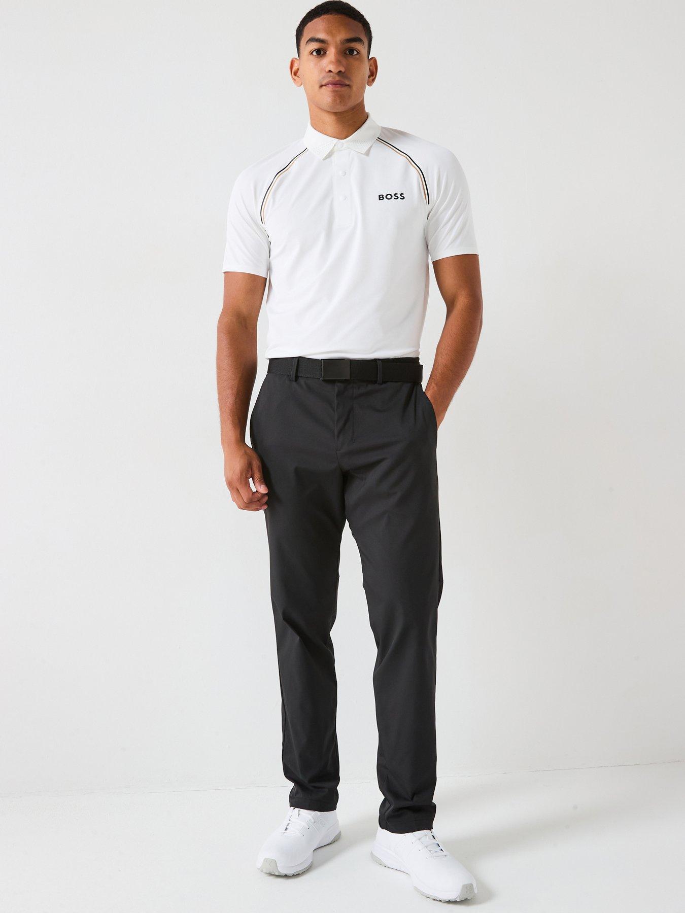 Image 3 of 4 of BOSS Mens Golf Paule Polo -White