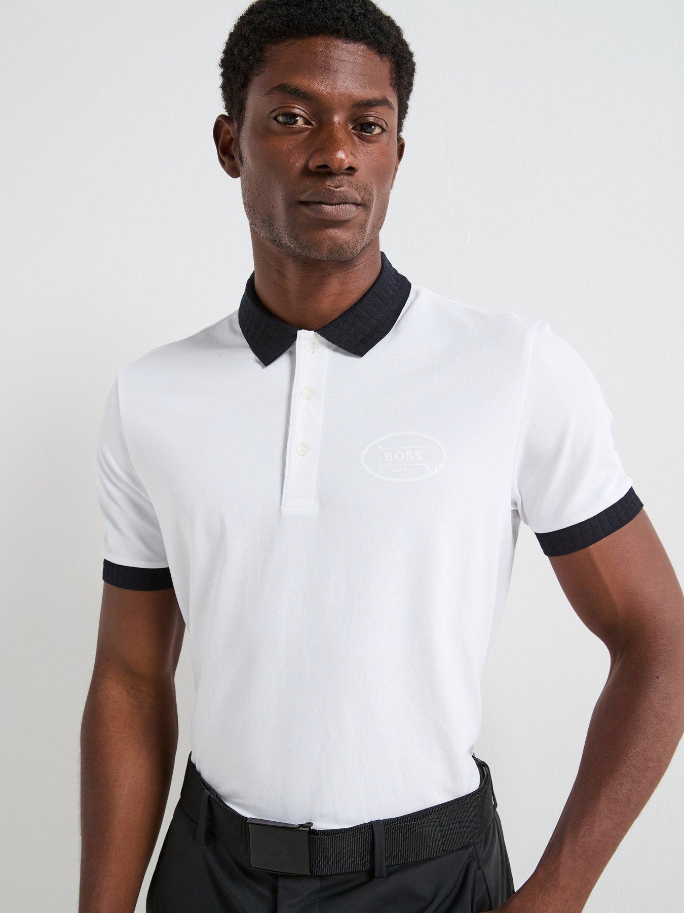 BOSS: Mens Golf Logo Polo - White