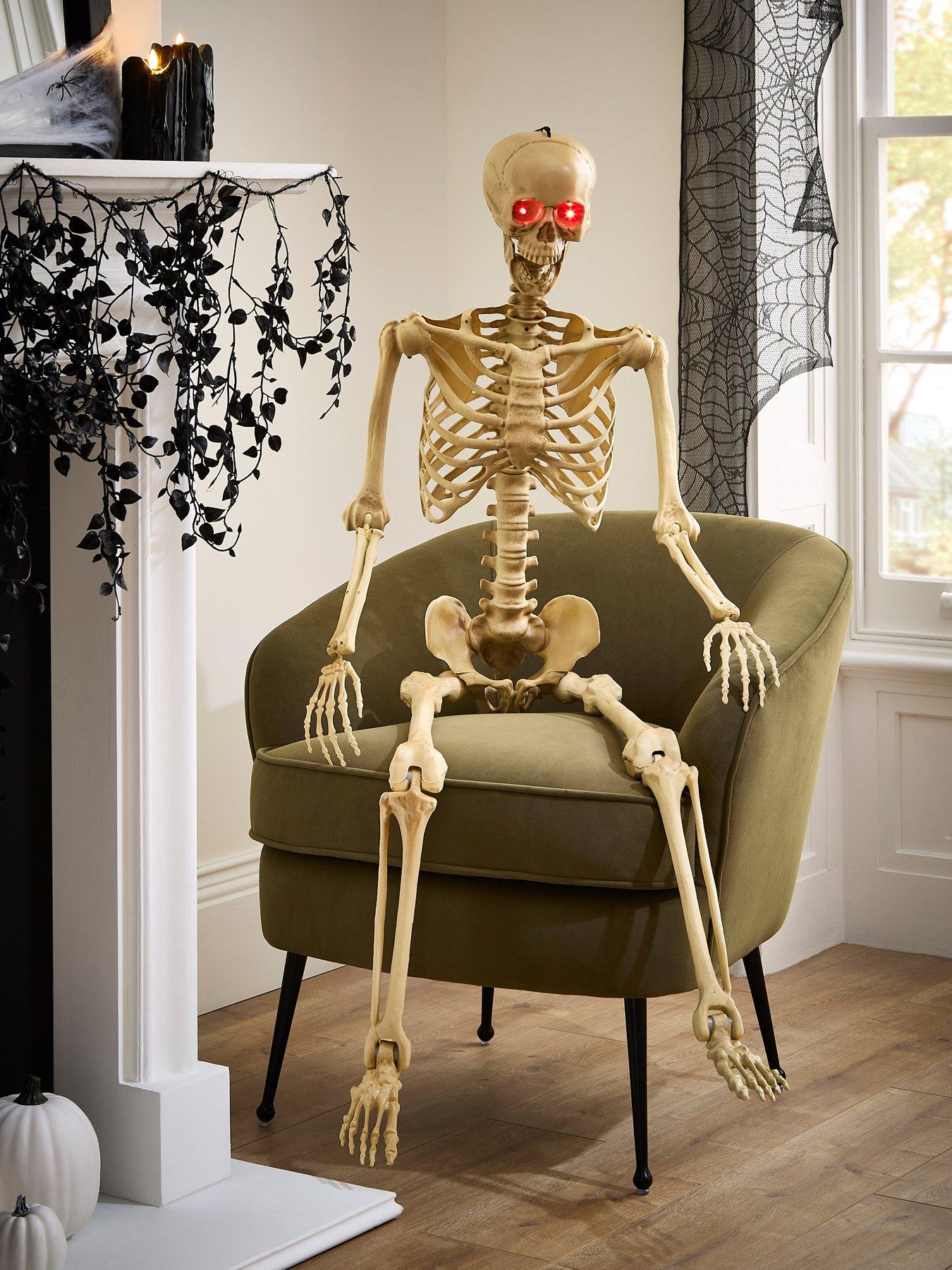 undefined Large Bones Skeleton With Light Up Eyes Decoration - 1.5 m