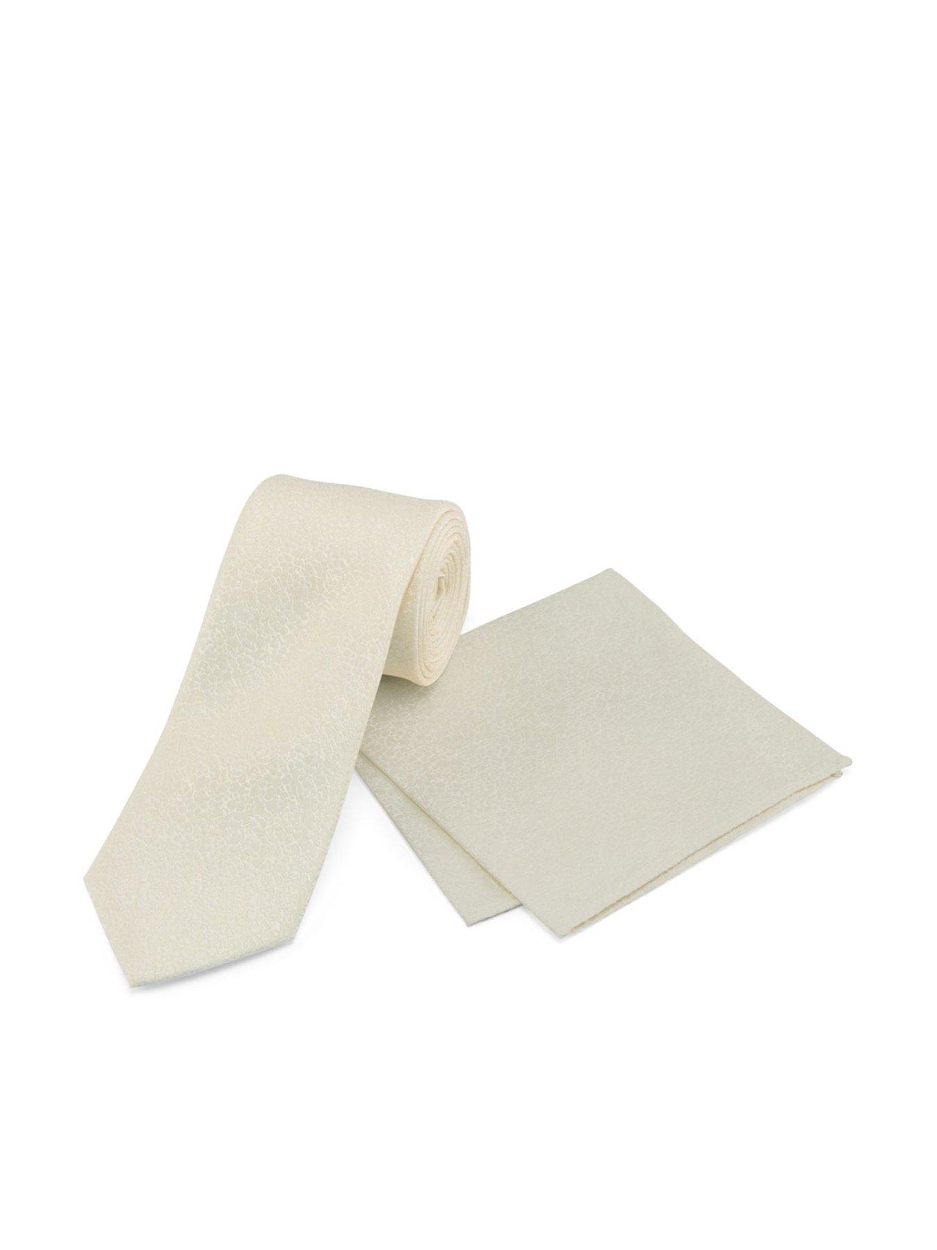 undefined Champagne Mosaic Tie And Pocket Square Set